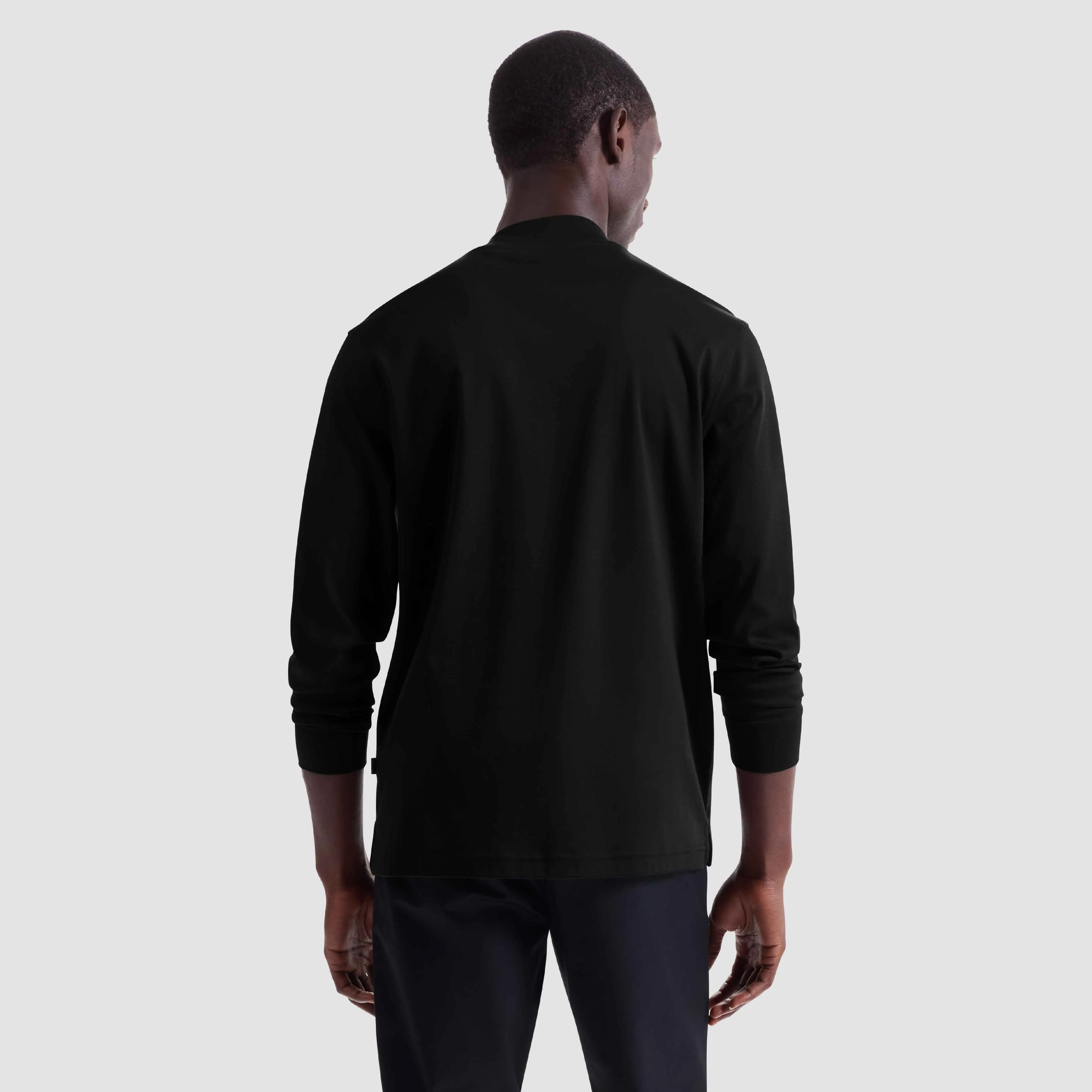 Solid Mock Neck Long Sleeve Tee sold by Bugatchi product image thumbnail 4