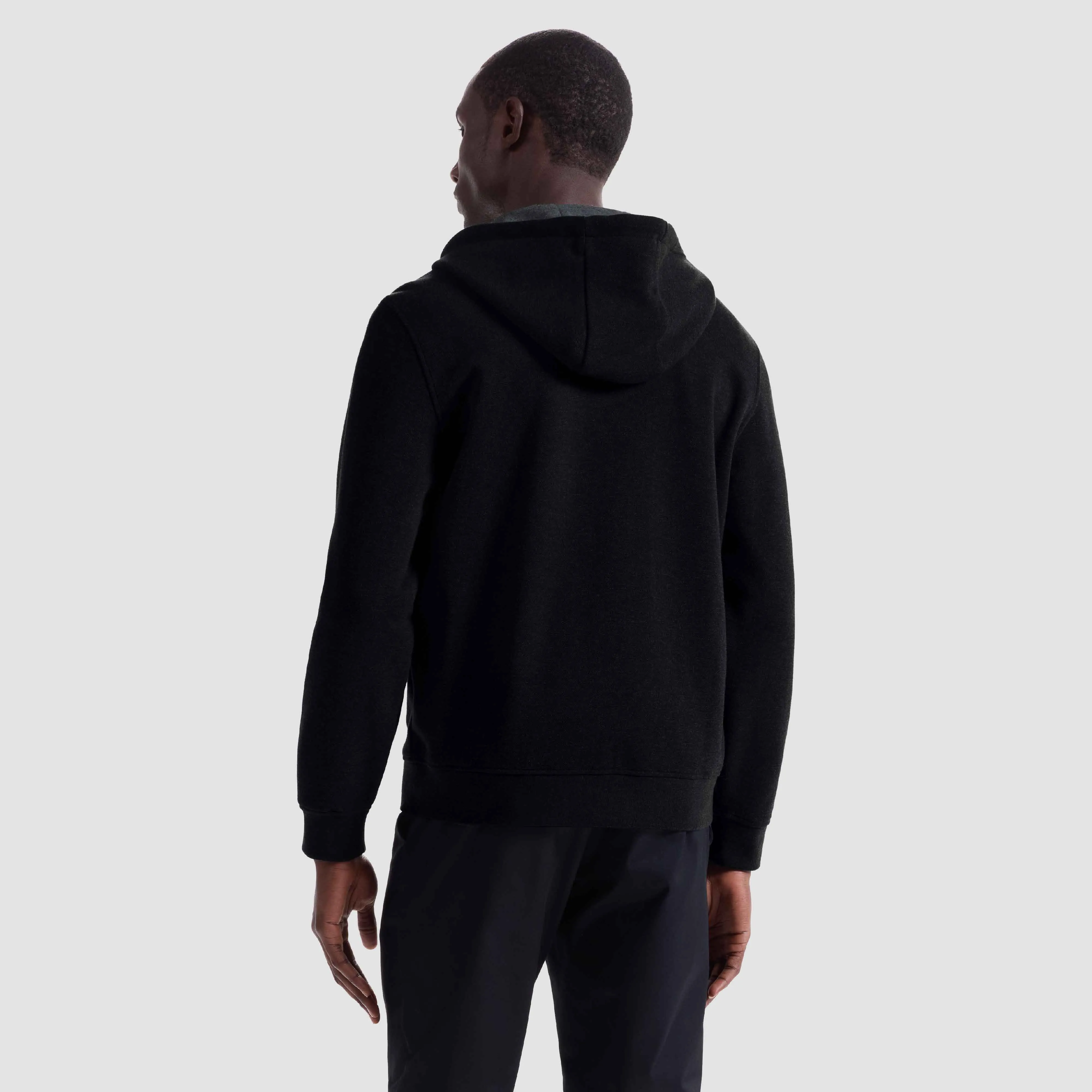 Heathered Pique Full Zip Hoodie sold by Bugatchi product image thumbnail 4