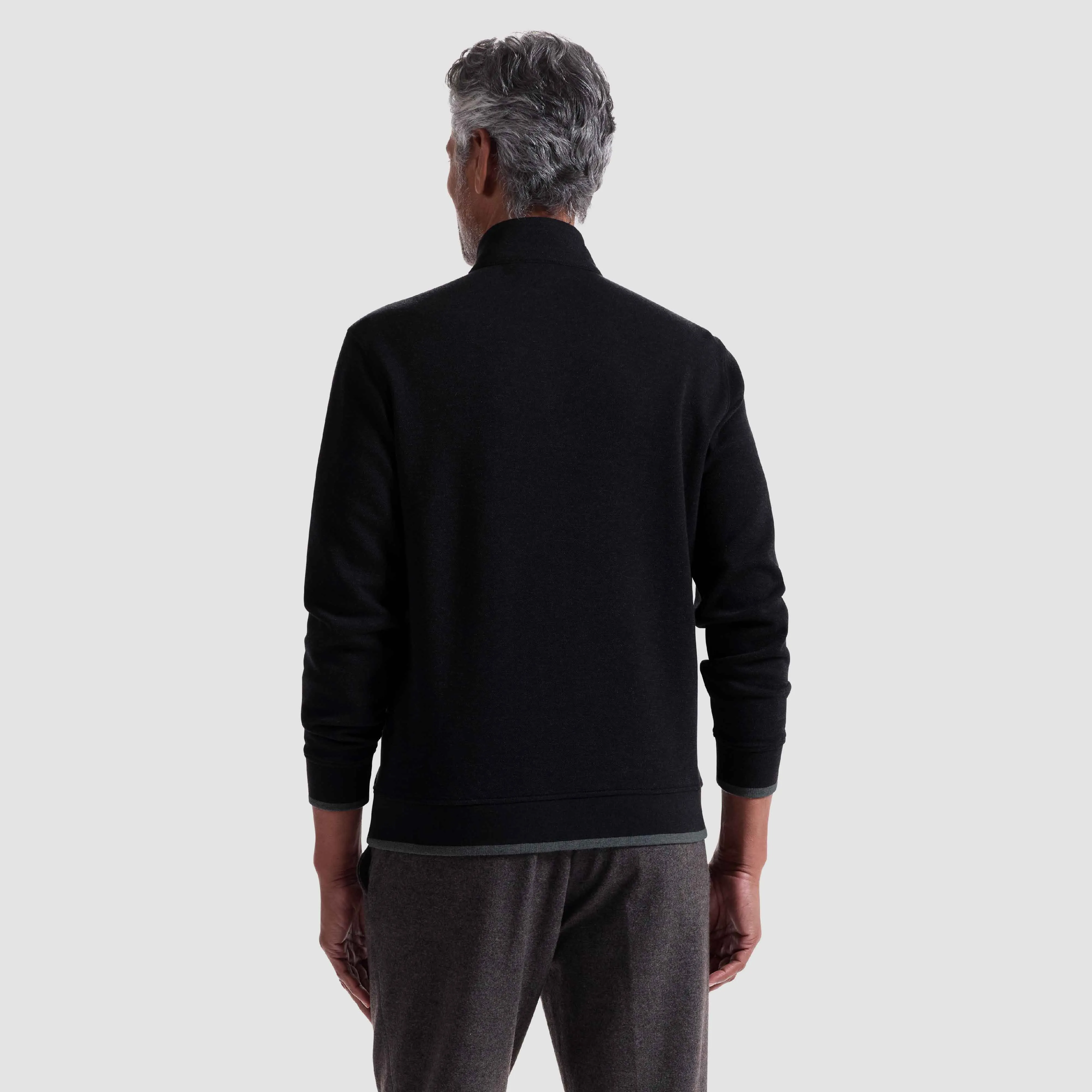 Heathered Pique Quarter Zip sold by Bugatchi product image thumbnail 4