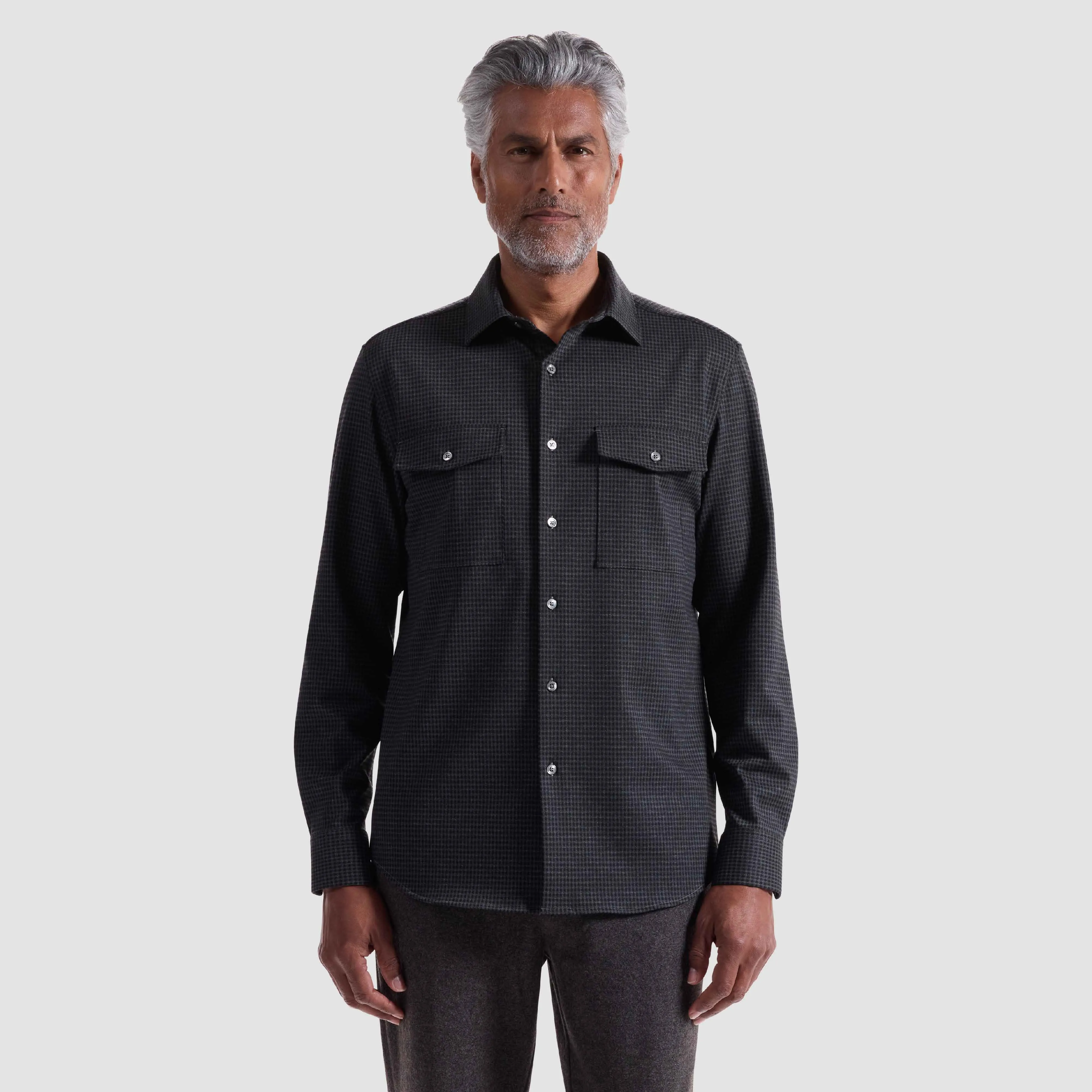 Houndstooth Knit Shirt sold by Bugatchi product image thumbnail 2