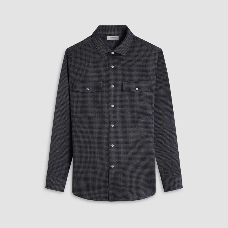 Houndstooth Knit Shirt sold by Bugatchi