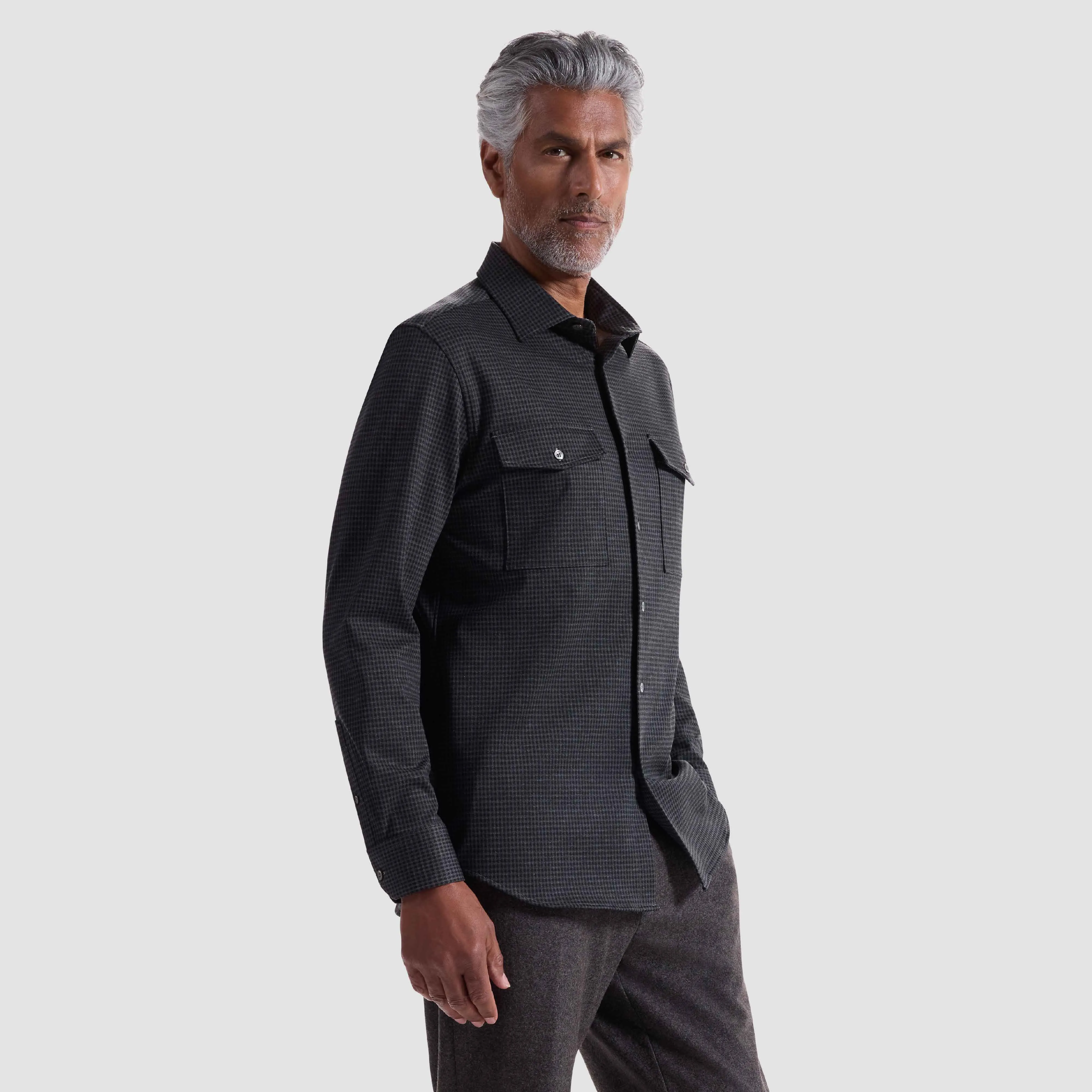 Houndstooth Knit Shirt sold by Bugatchi product image thumbnail 3