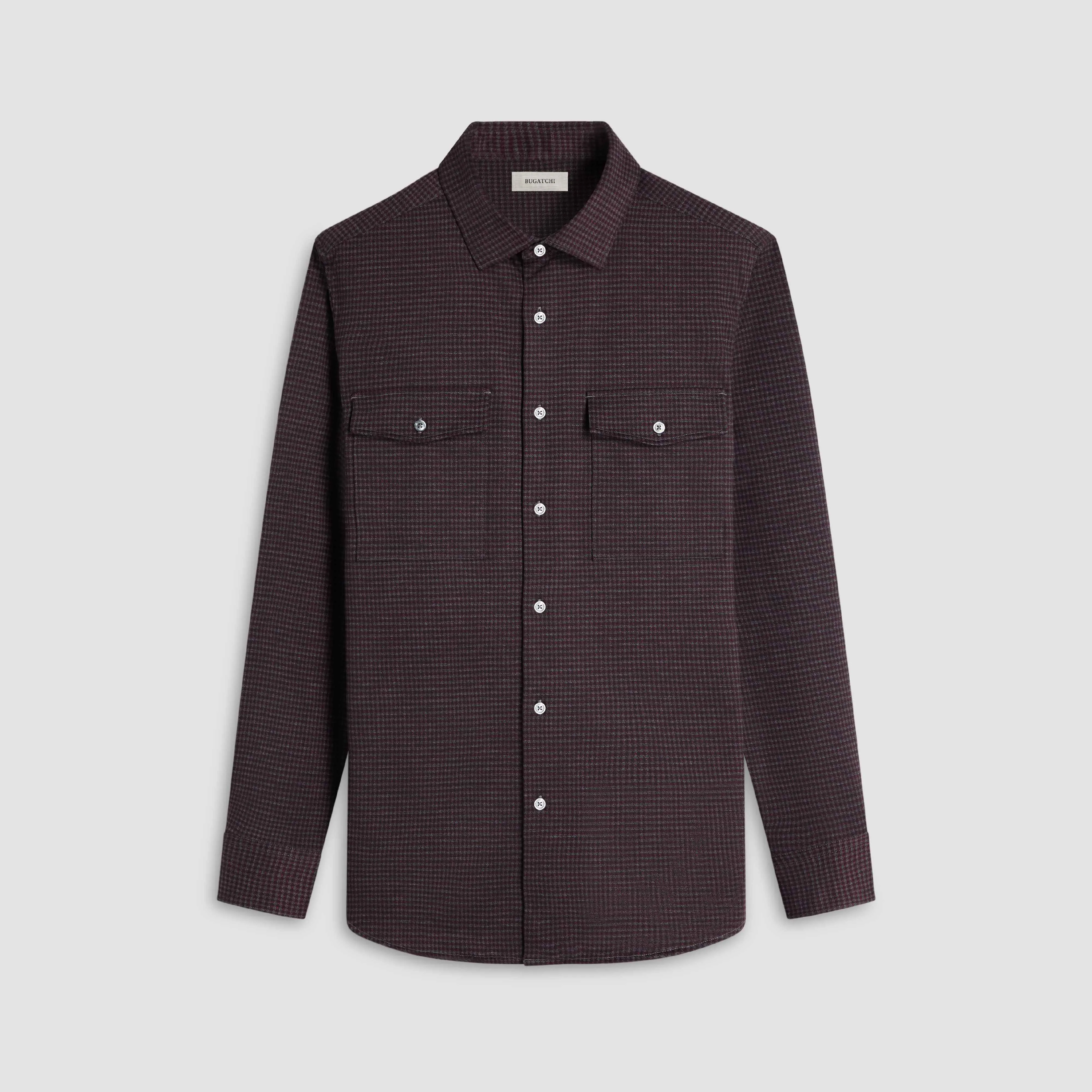 Houndstooth Knit Shirt sold by Bugatchi product image thumbnail 2