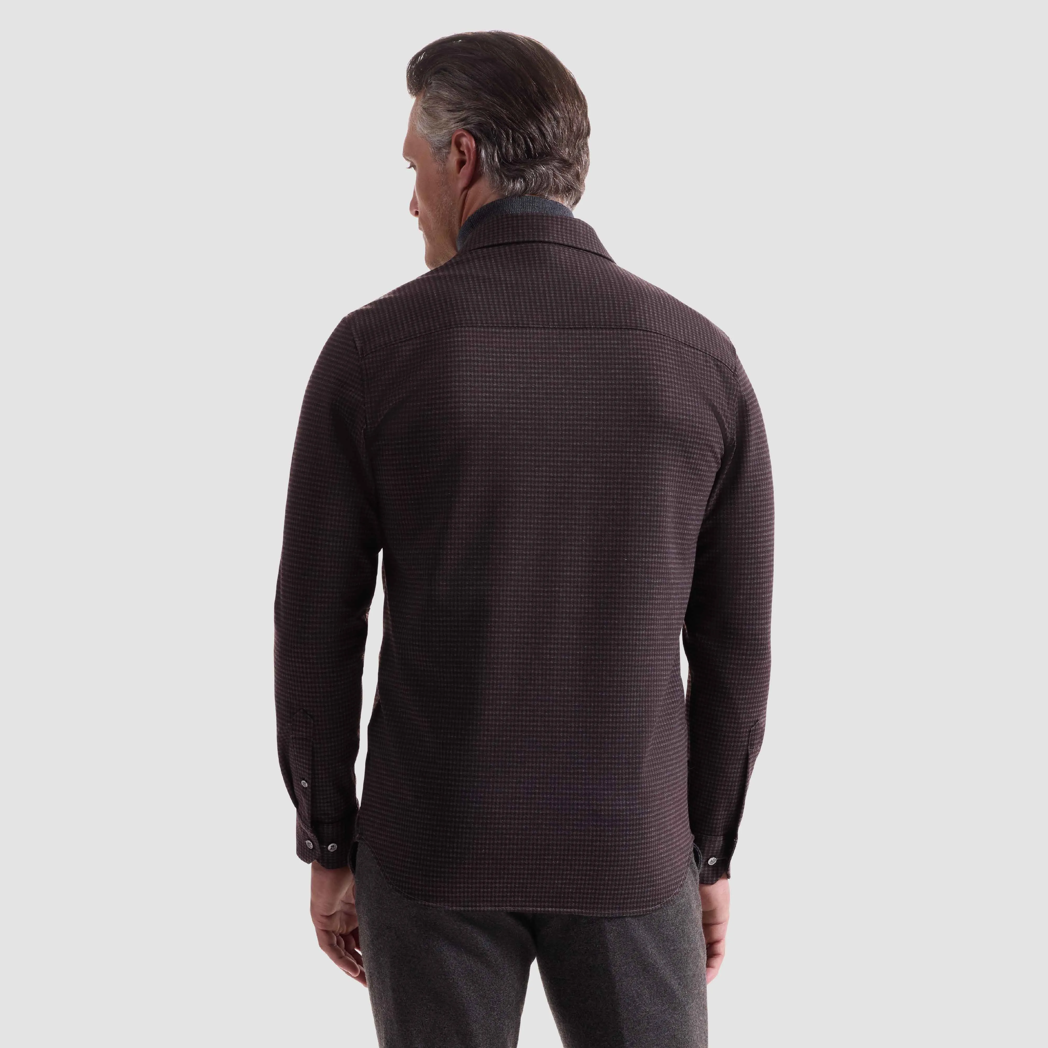 Houndstooth Knit Shirt sold by Bugatchi product image thumbnail 5