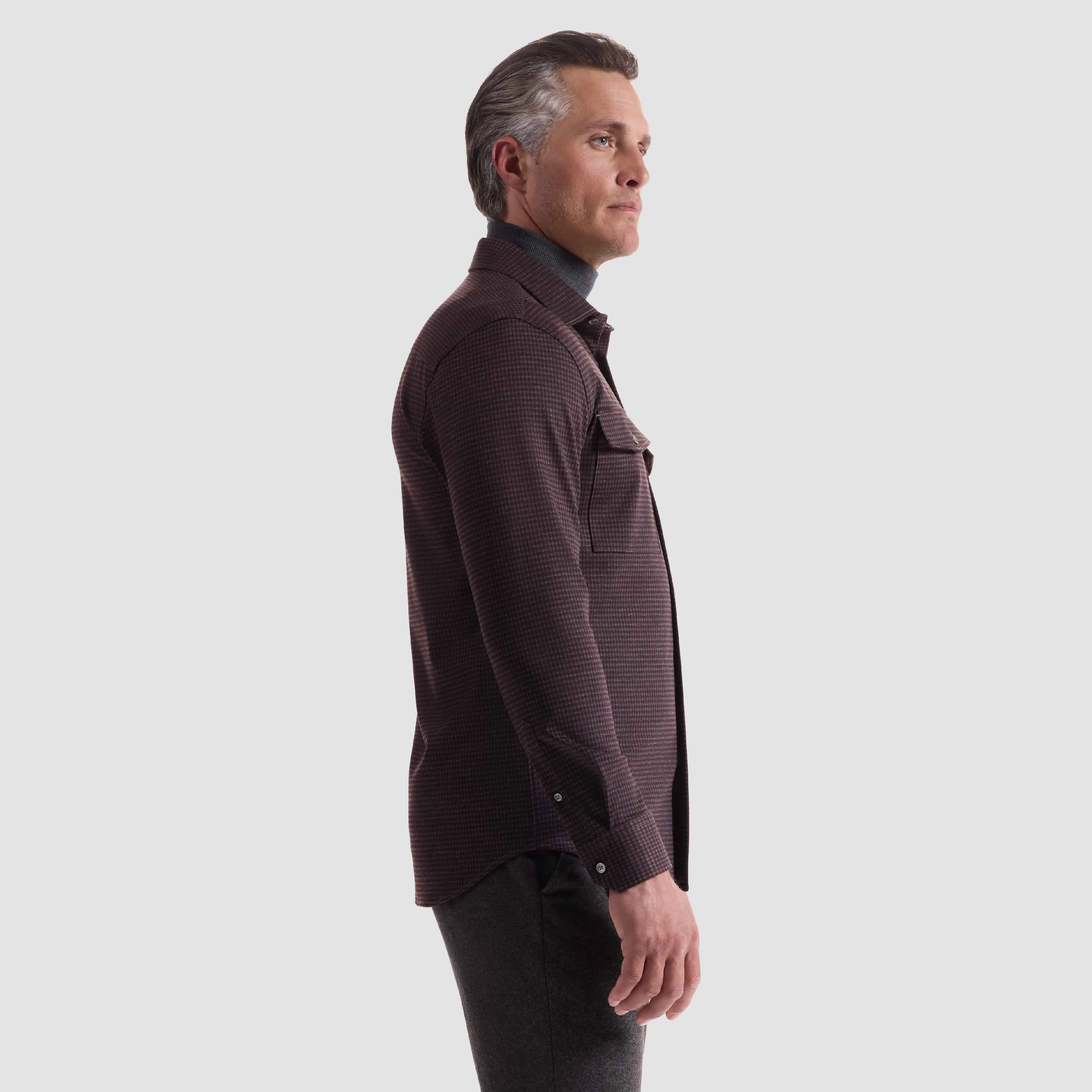 Houndstooth Knit Shirt sold by Bugatchi product image thumbnail 4