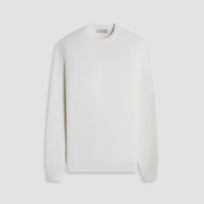 Mixed Media Crewneck Sweater sold by Bugatchi