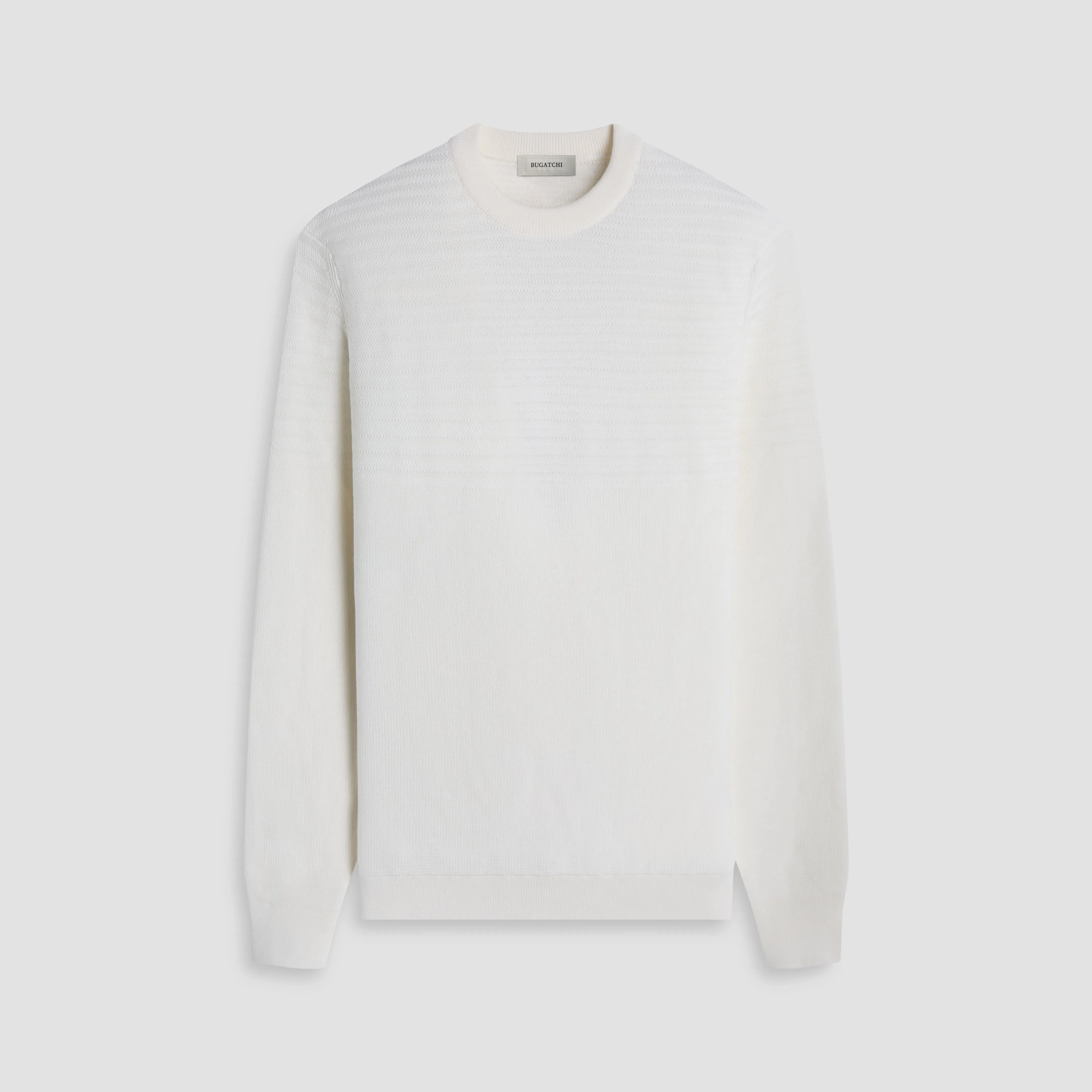 Mixed Media Crewneck Sweater sold by Bugatchi