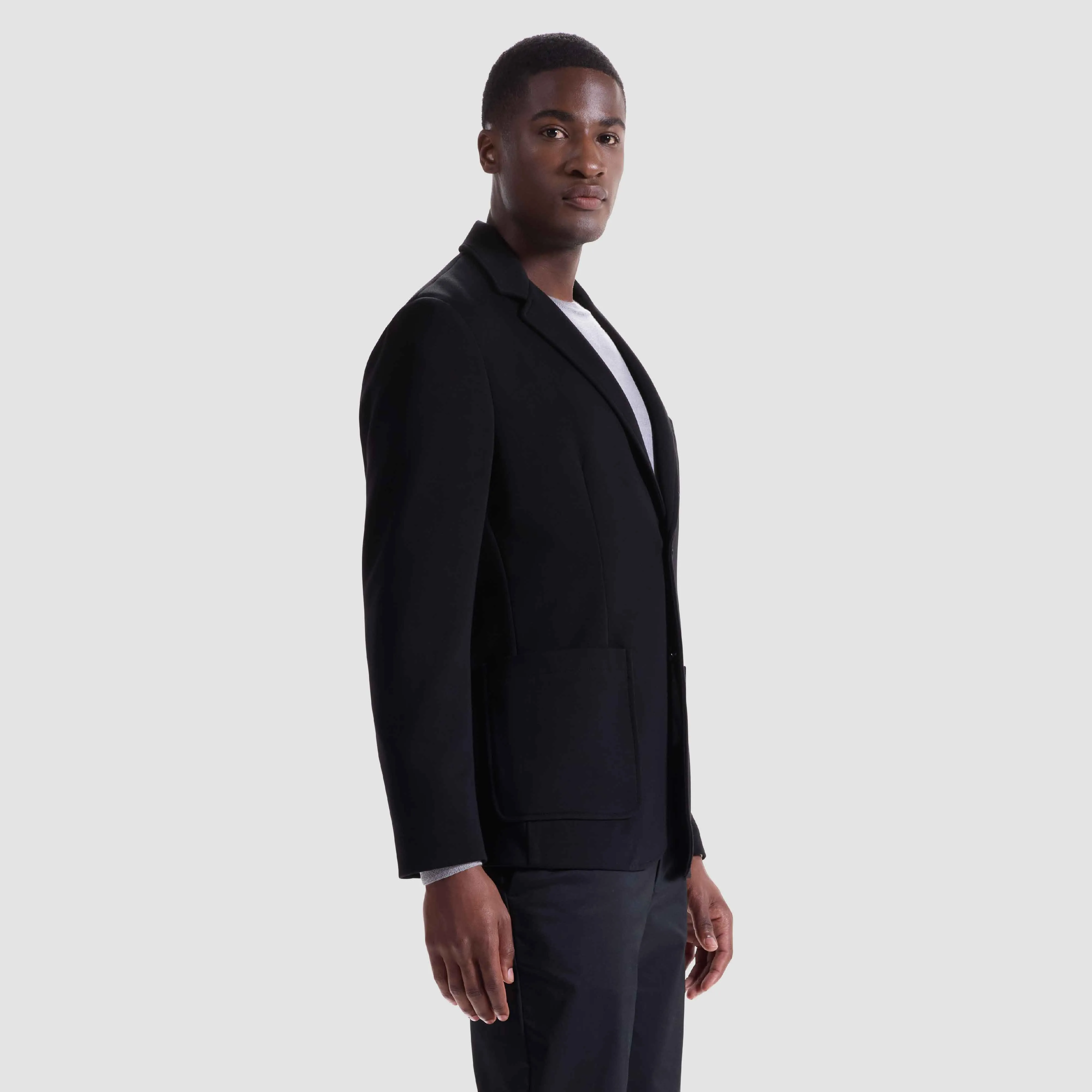 Soft Touch Two-Button Knit Blazer sold by Bugatchi product image thumbnail 3