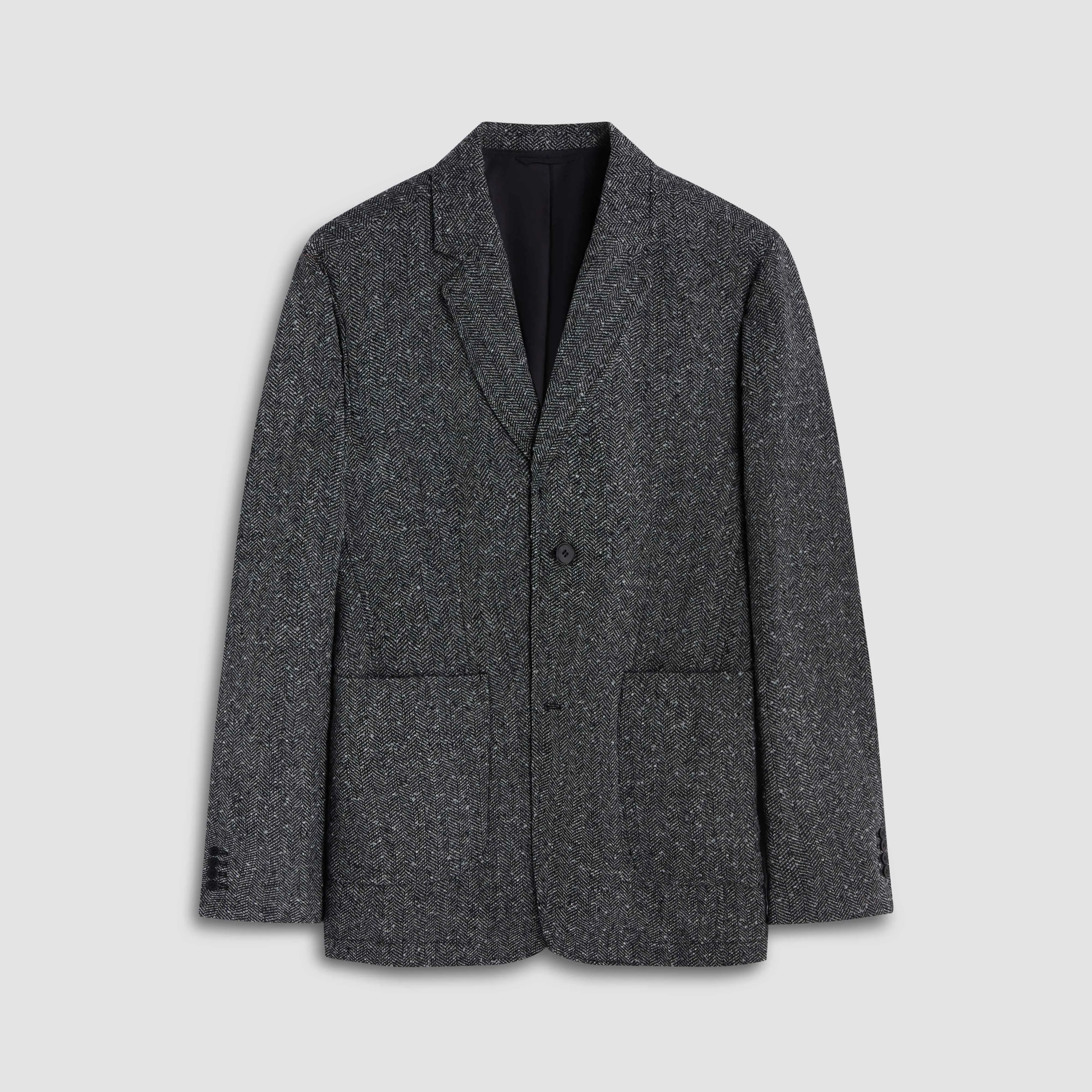 Herringbone Two-Button Blazer with Detachable Bib sold by Bugatchi product image thumbnail 3