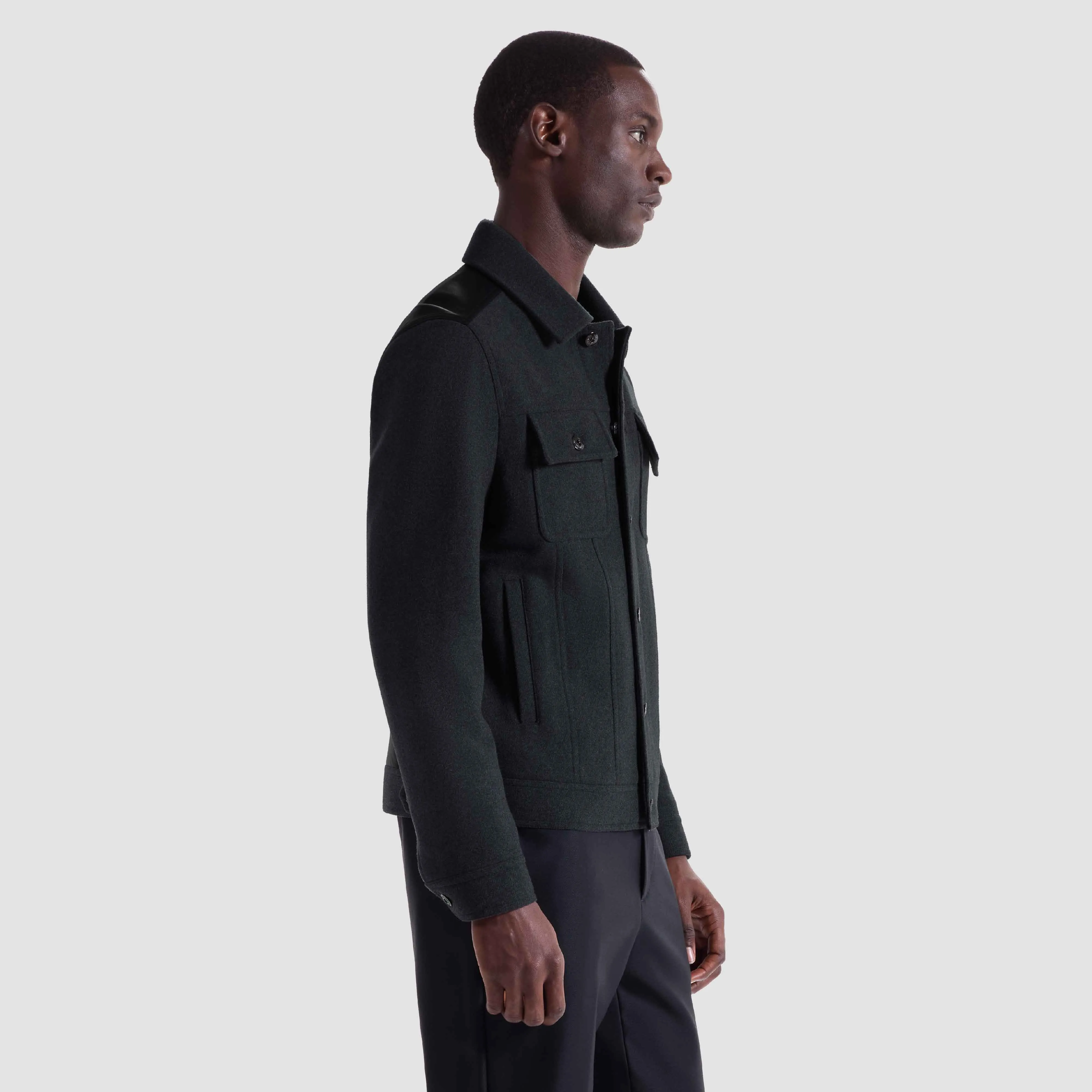 Hybrid Trucker Jacket sold by Bugatchi product image thumbnail 3