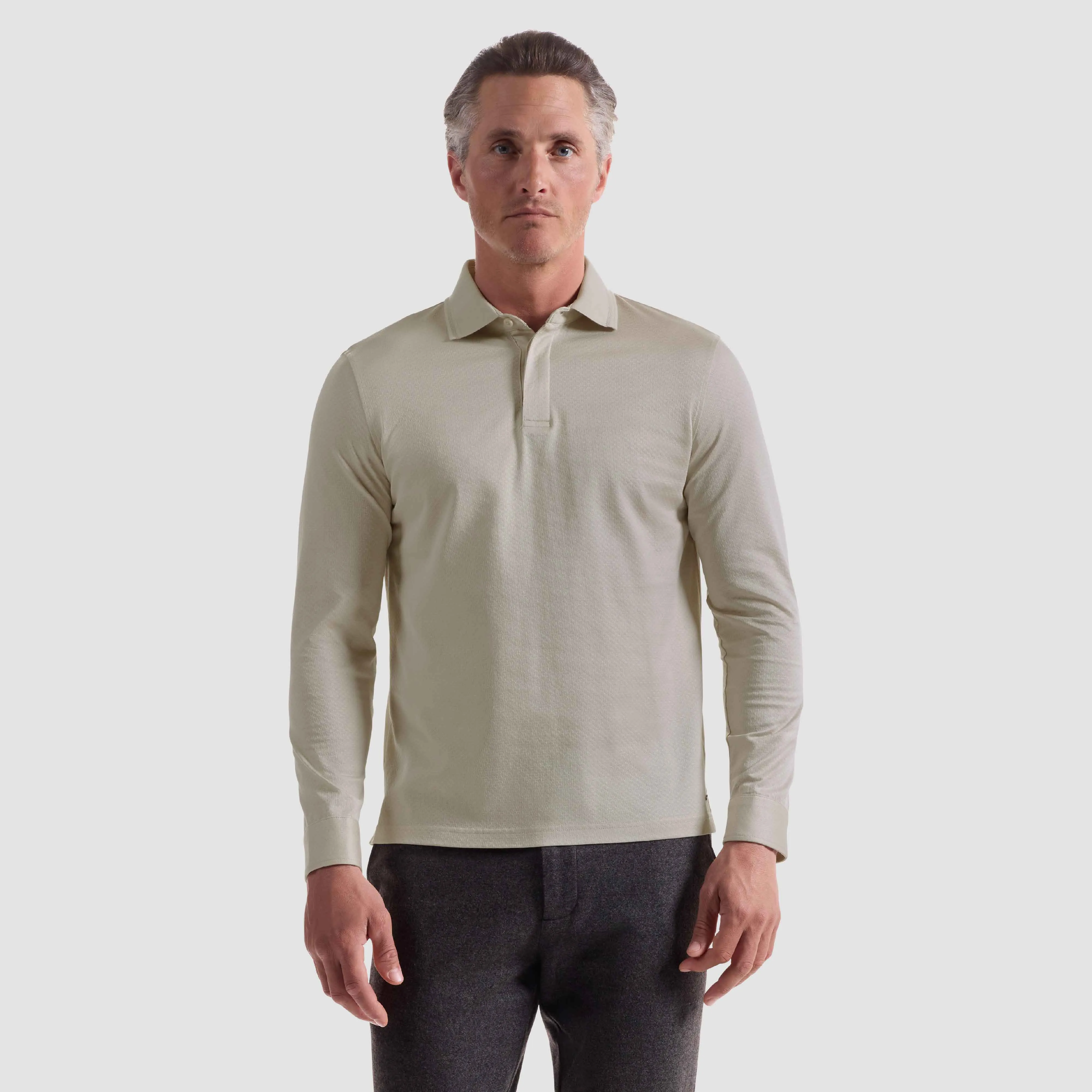 Textured Basketweave Polo sold by Bugatchi product image thumbnail 2