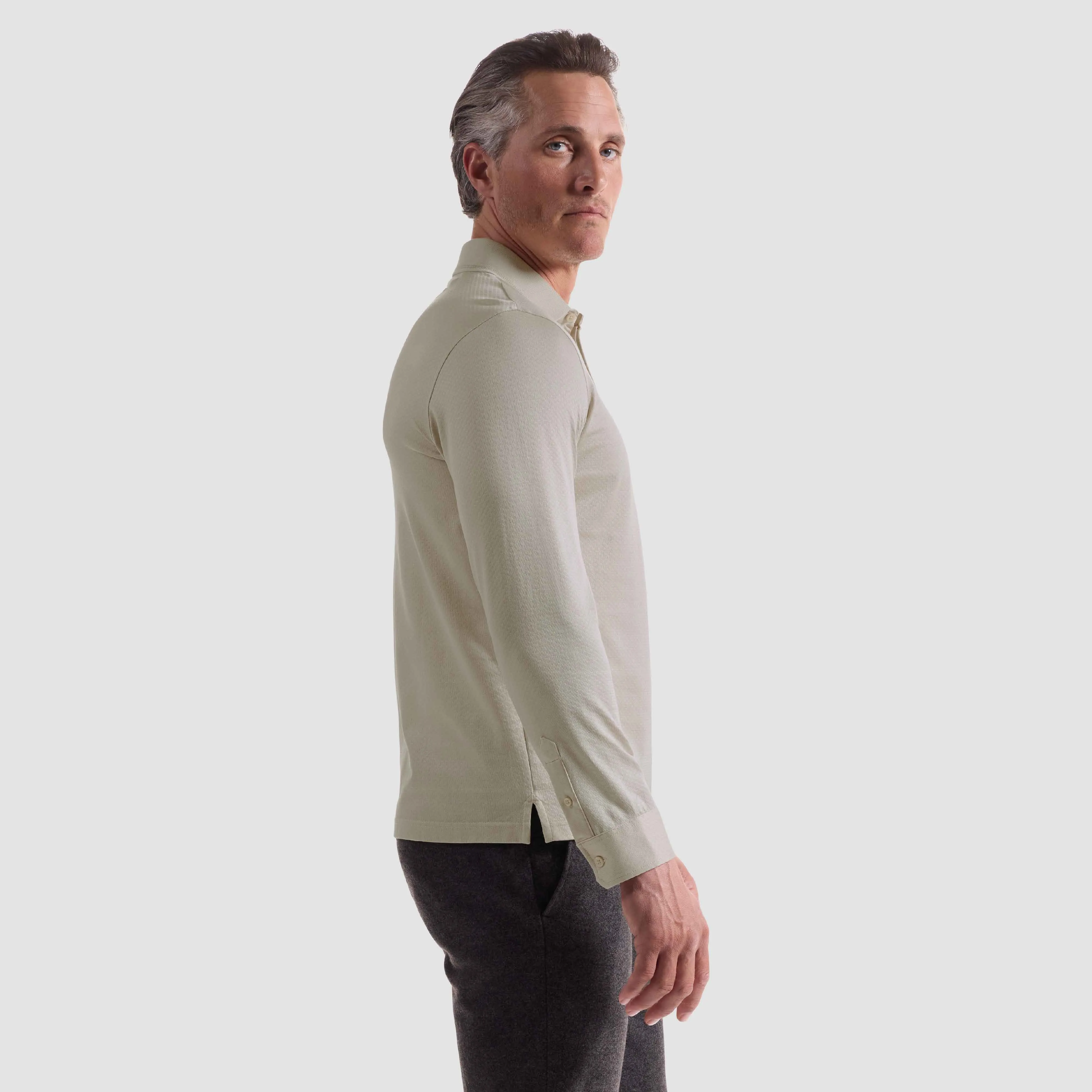 Textured Basketweave Polo sold by Bugatchi product image thumbnail 3