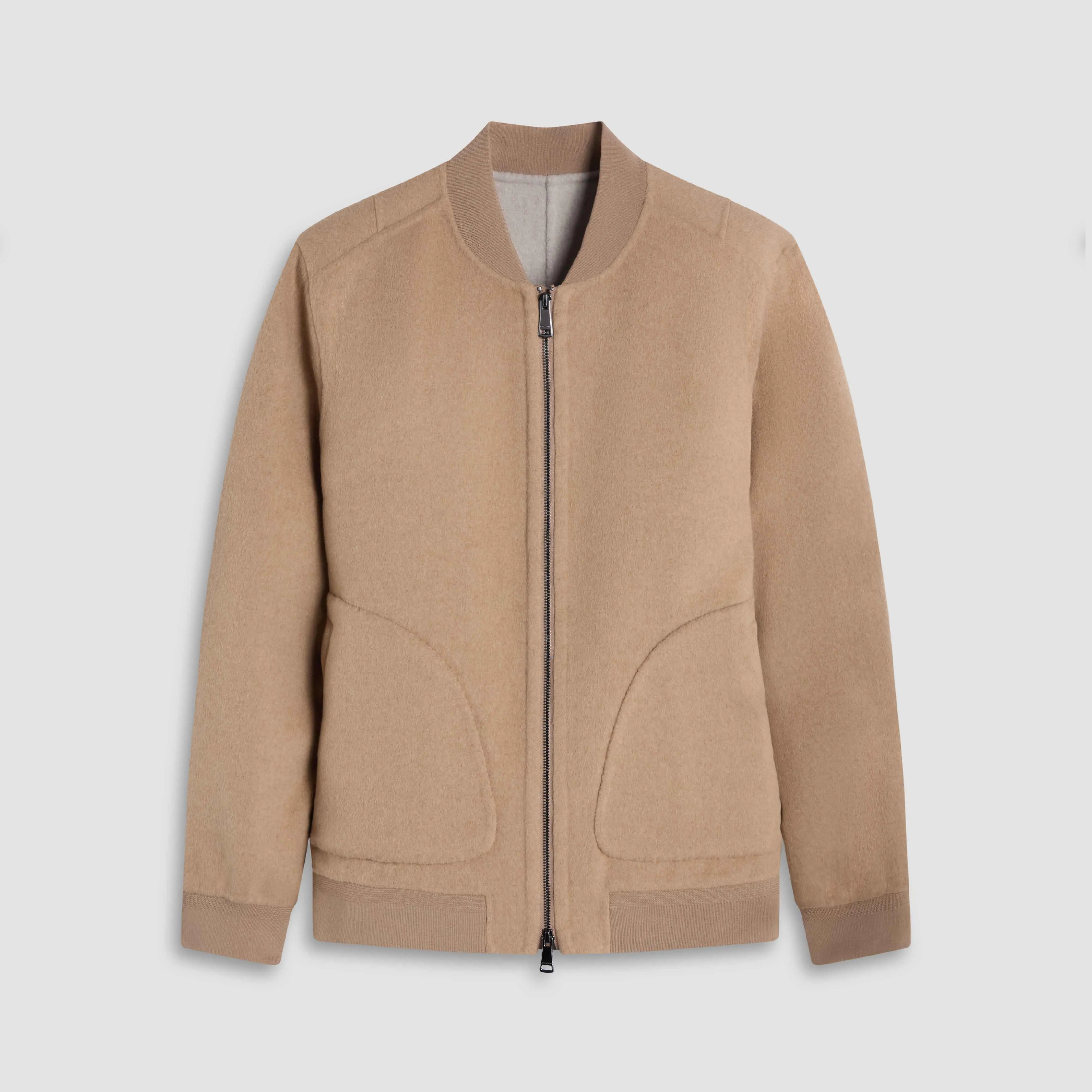 Double-Faced Brushed Bomber Jacket sold by Bugatchi product image thumbnail 2