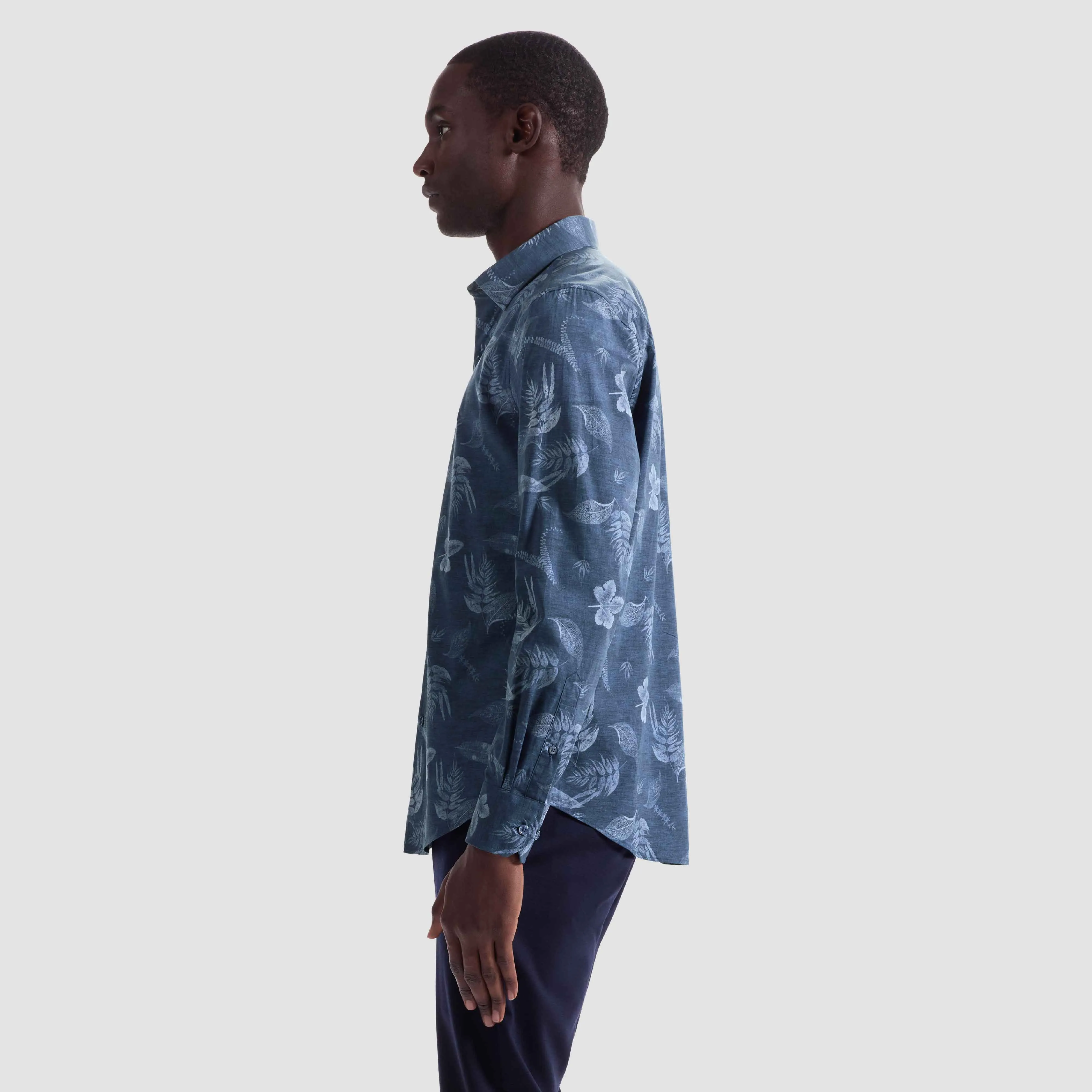 Julian Leaf Print Shirt sold by Bugatchi product image thumbnail 3