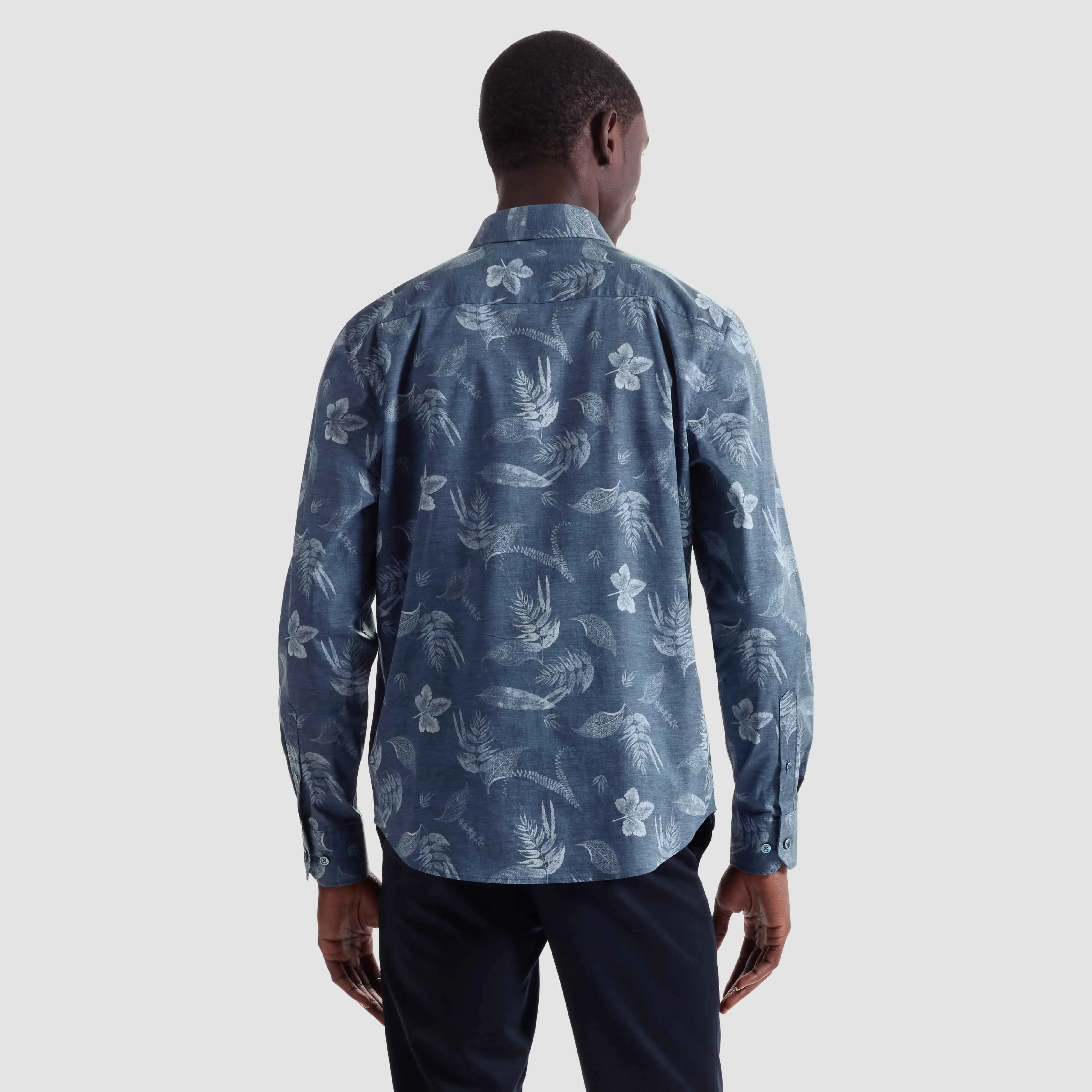 Julian Leaf Print Shirt sold by Bugatchi product image thumbnail 4
