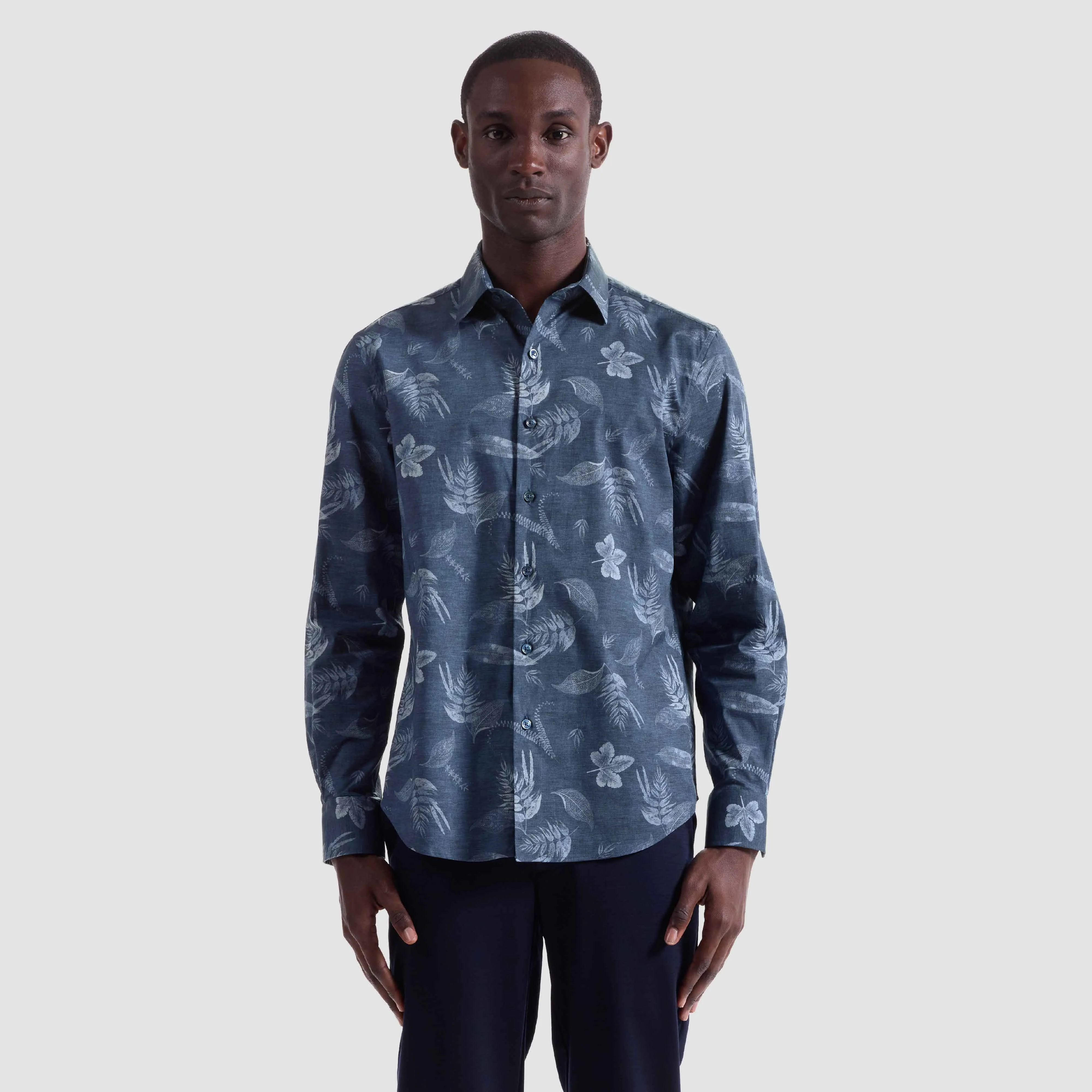 Julian Leaf Print Shirt sold by Bugatchi product image thumbnail 2