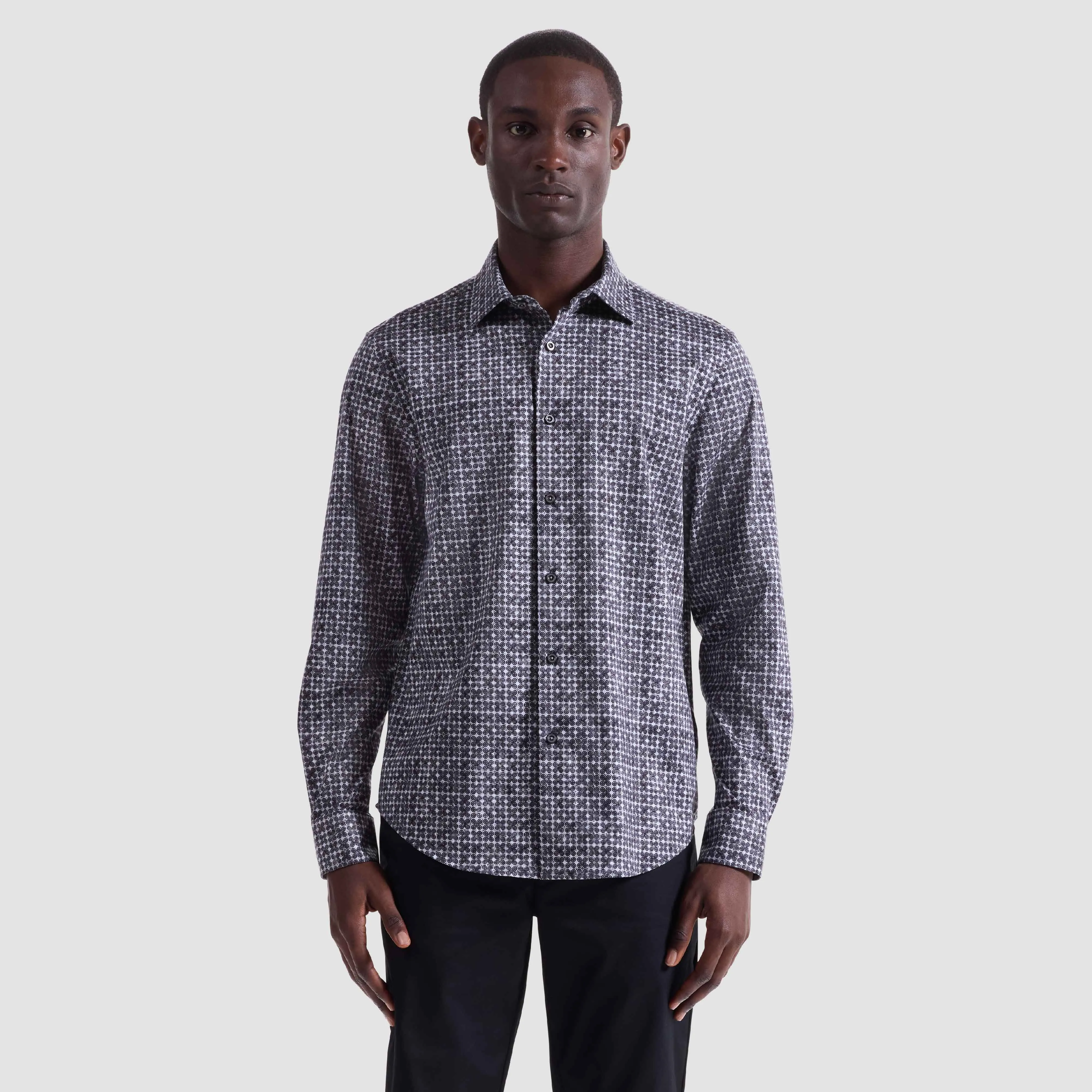James Geometric OoohCotton Shirt sold by Bugatchi product image thumbnail 2
