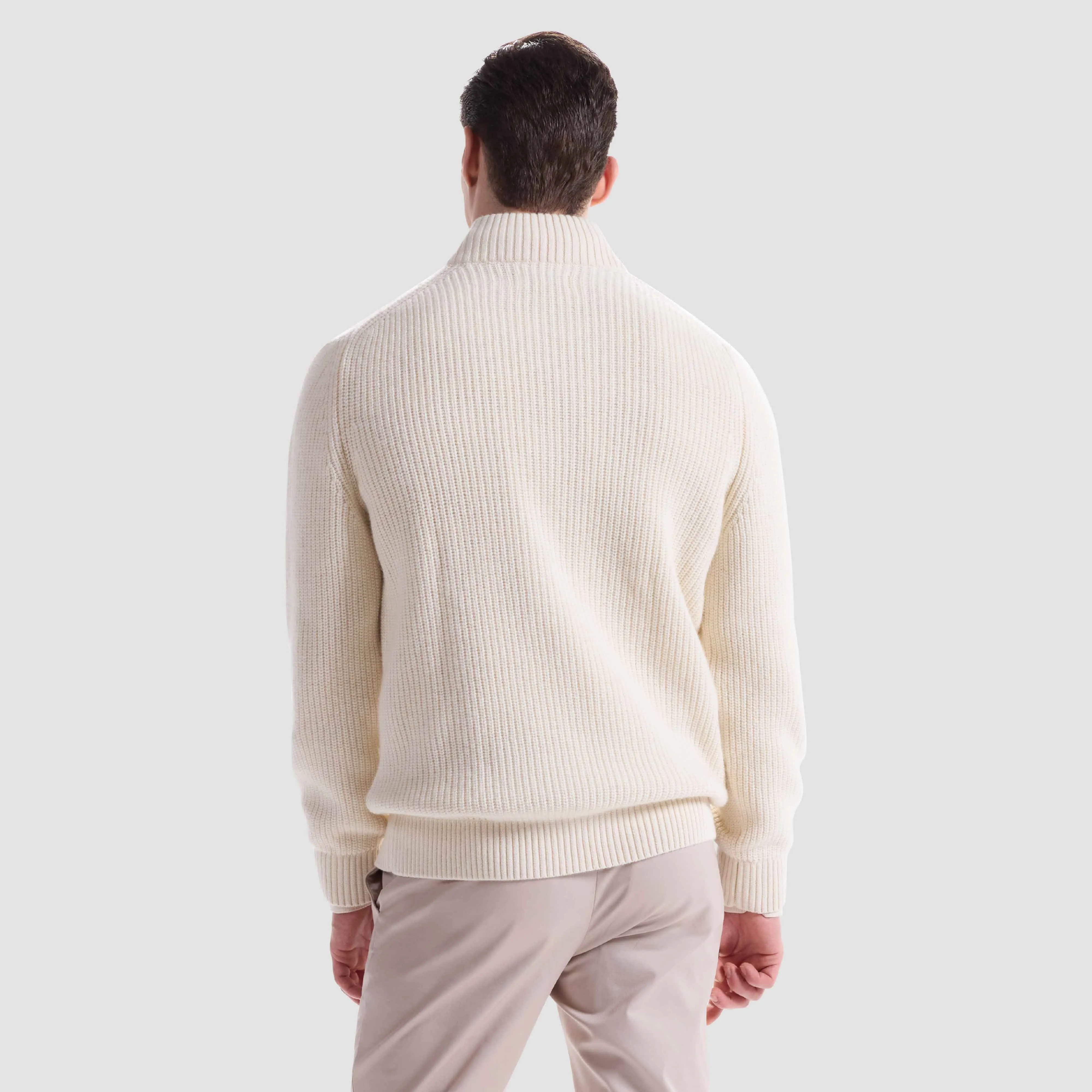Diamond Front Quarter Zip Sweater sold by Bugatchi product image thumbnail 4