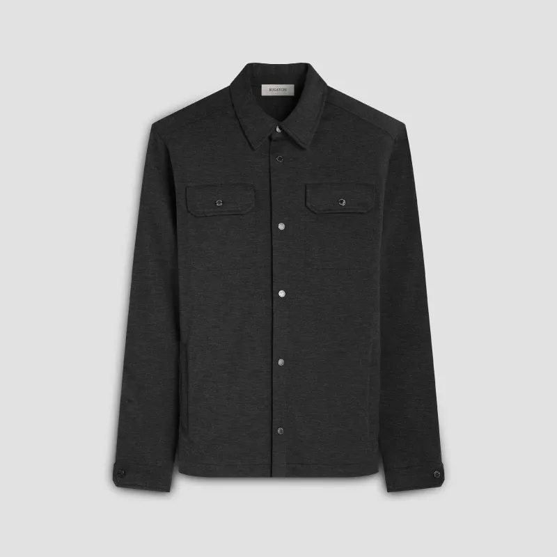 Soft Touch Performance Melange Knit Shirt sold by Bugatchi