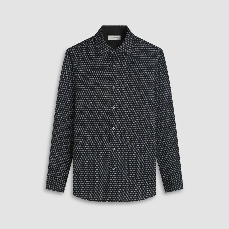 Jimmy Double-Sided Geometric & Solid OoohCotton Shirt sold by Bugatchi