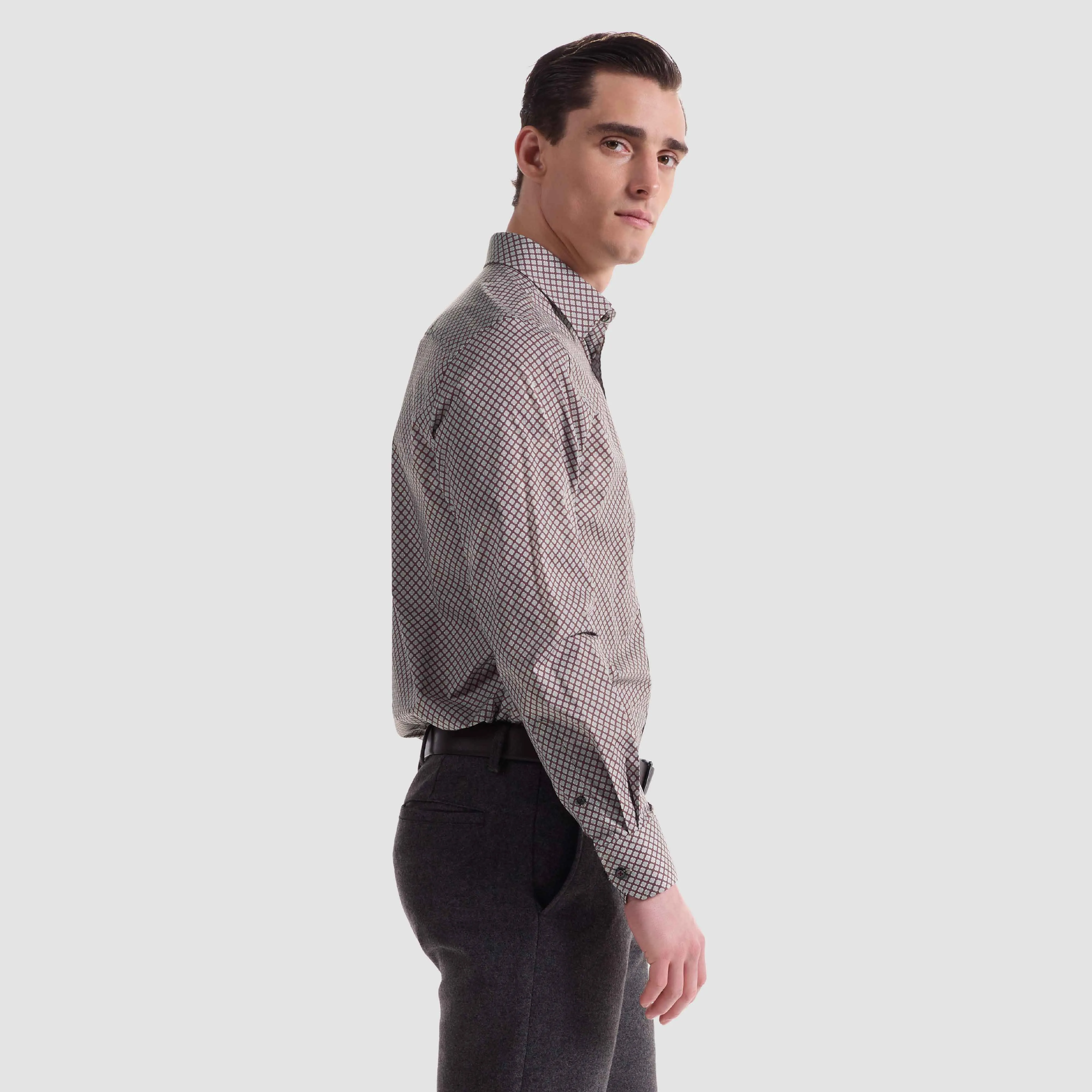 Julian Quatrefoil Shirt sold by Bugatchi product image thumbnail 3