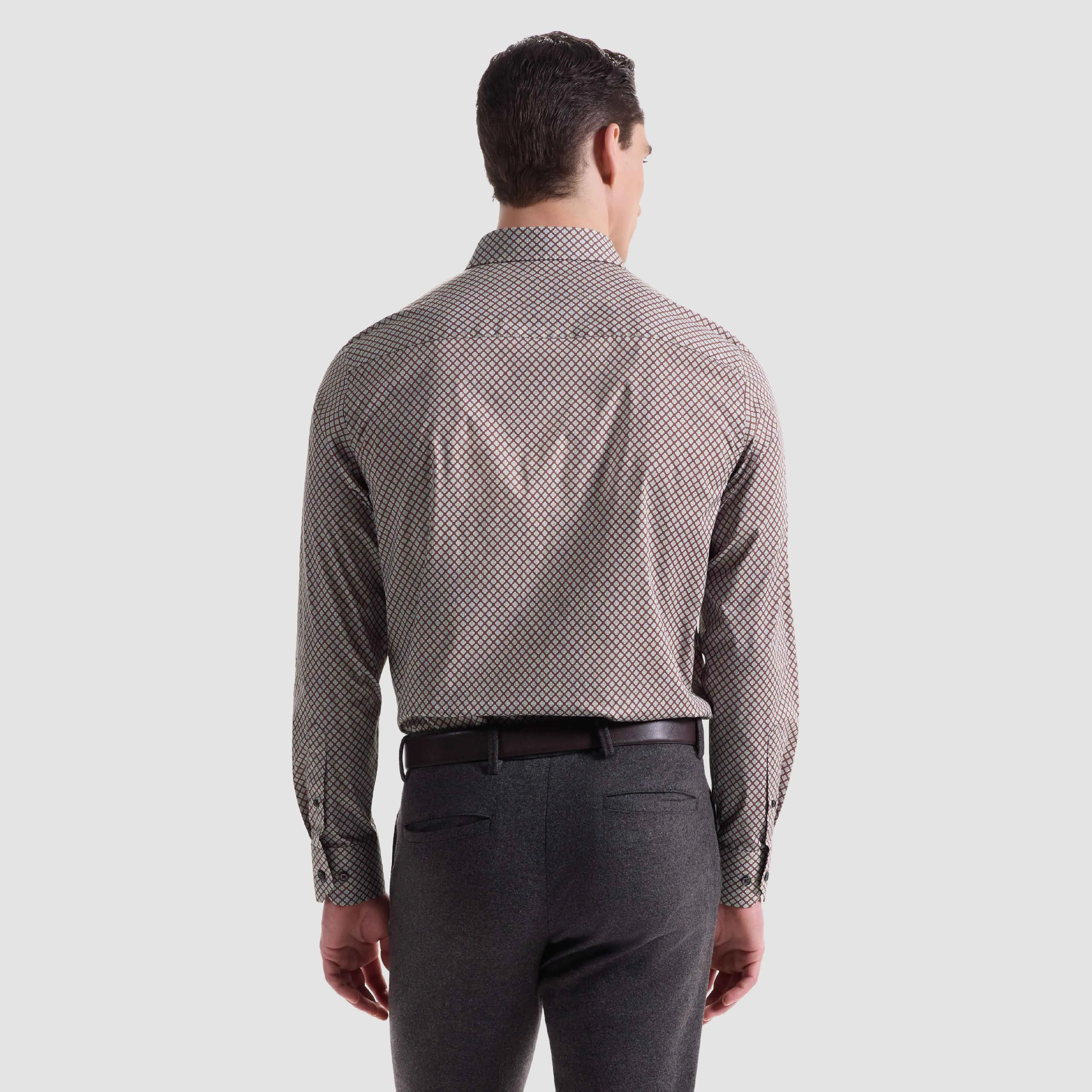 Julian Quatrefoil Shirt sold by Bugatchi product image thumbnail 4