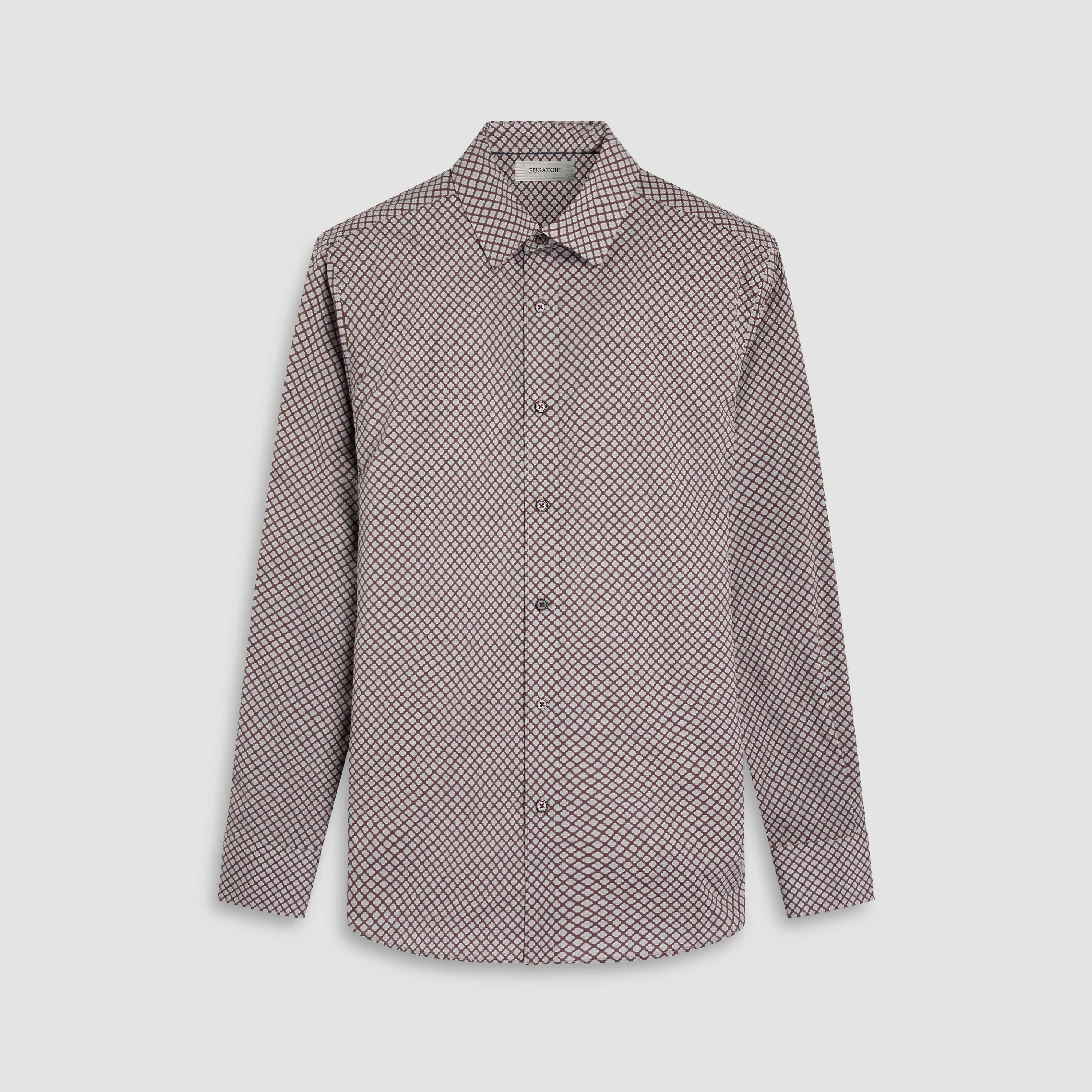 Julian Quatrefoil Shirt sold by Bugatchi