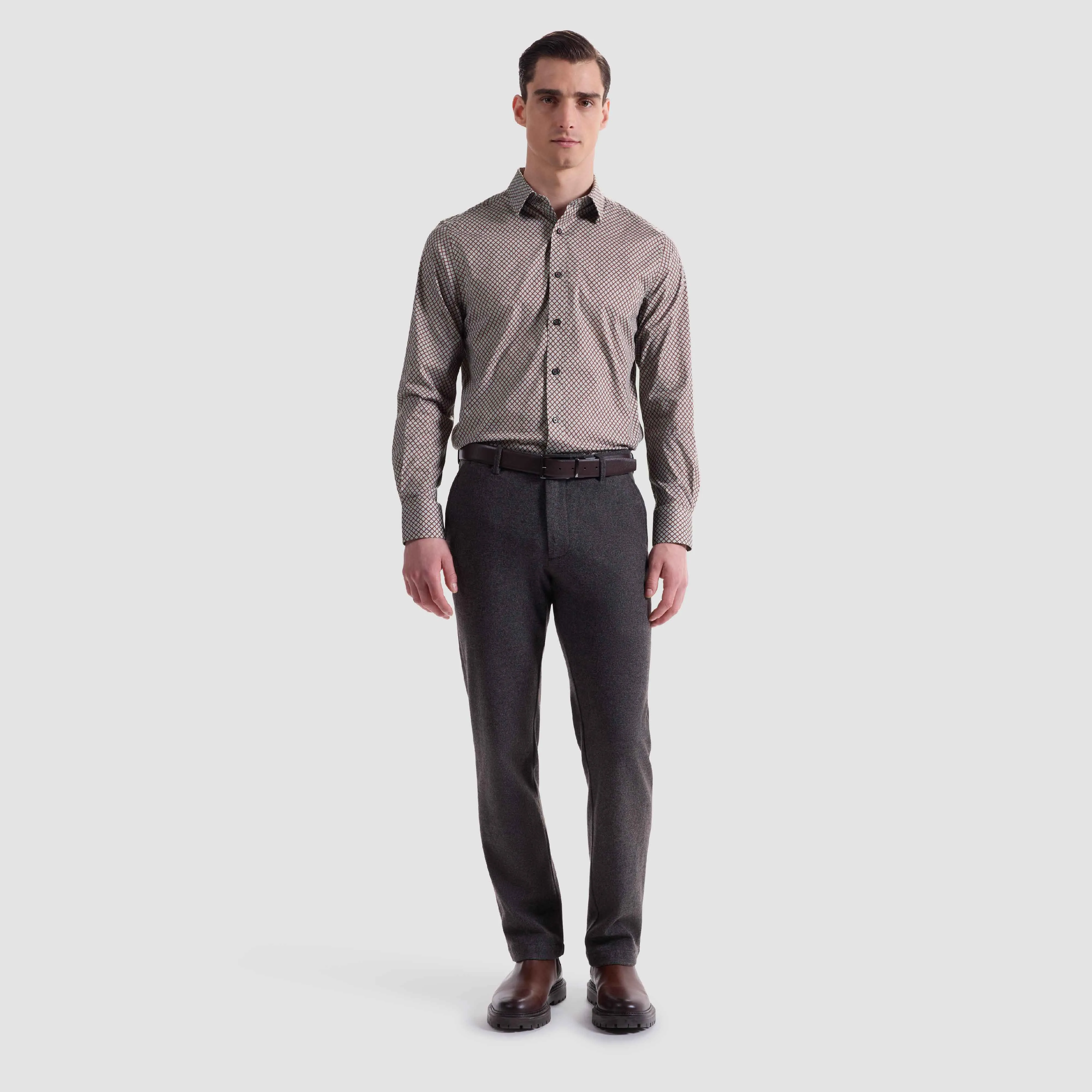 Julian Quatrefoil Shirt sold by Bugatchi product image thumbnail 5