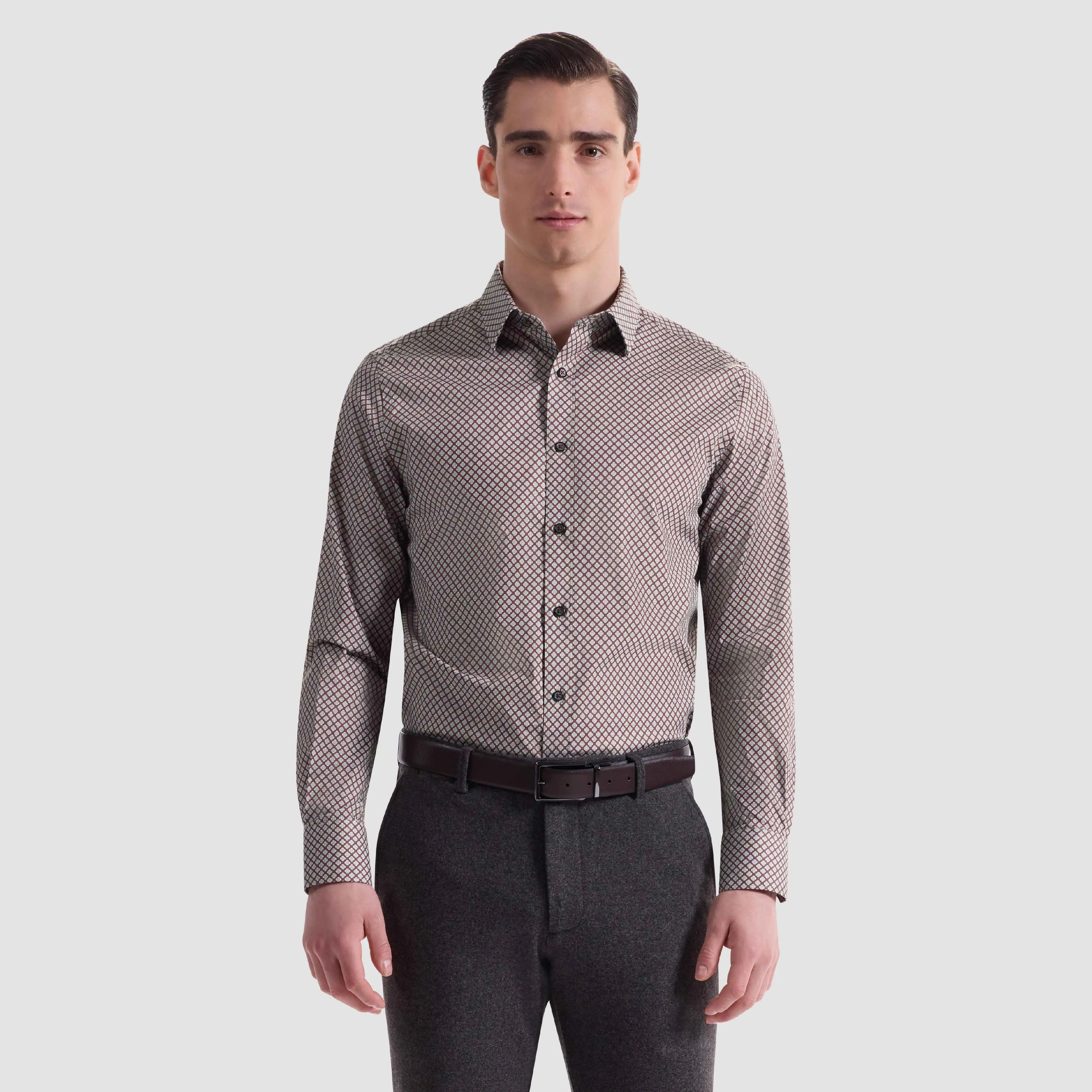Julian Quatrefoil Shirt sold by Bugatchi product image thumbnail 2