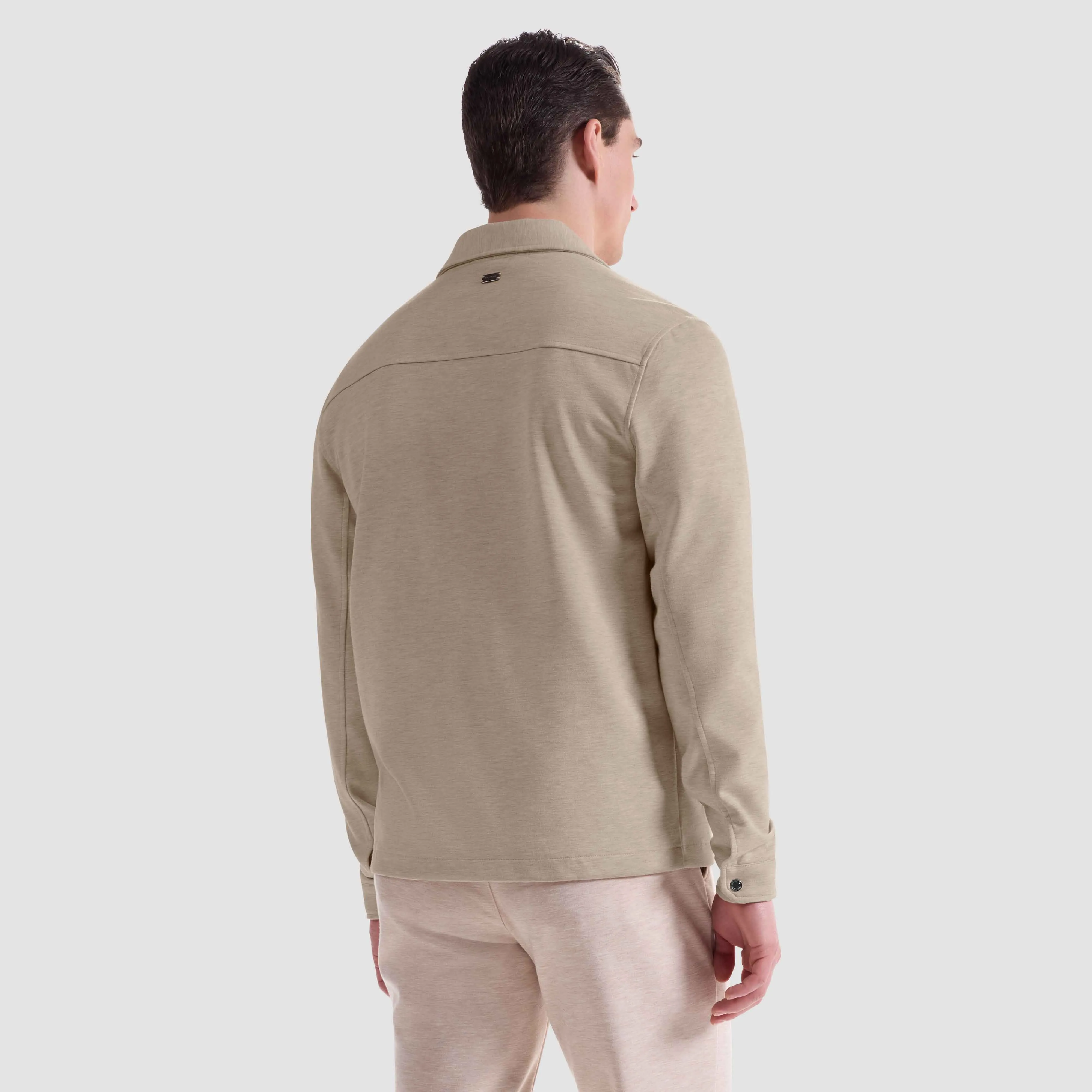 Soft Touch Performance Melange Knit Shirt sold by Bugatchi product image thumbnail 4