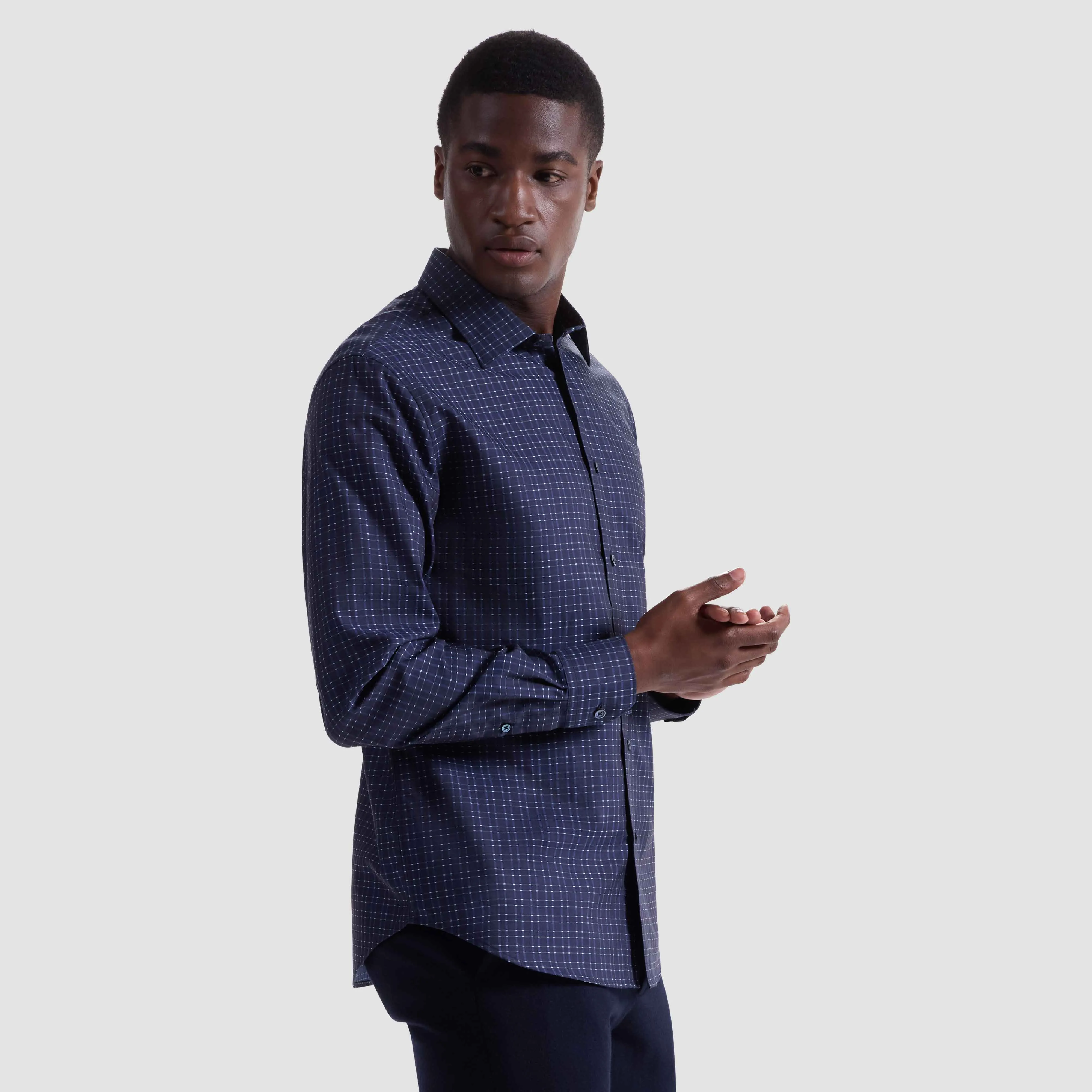 Julian Windowpane Shirt sold by Bugatchi product image thumbnail 3