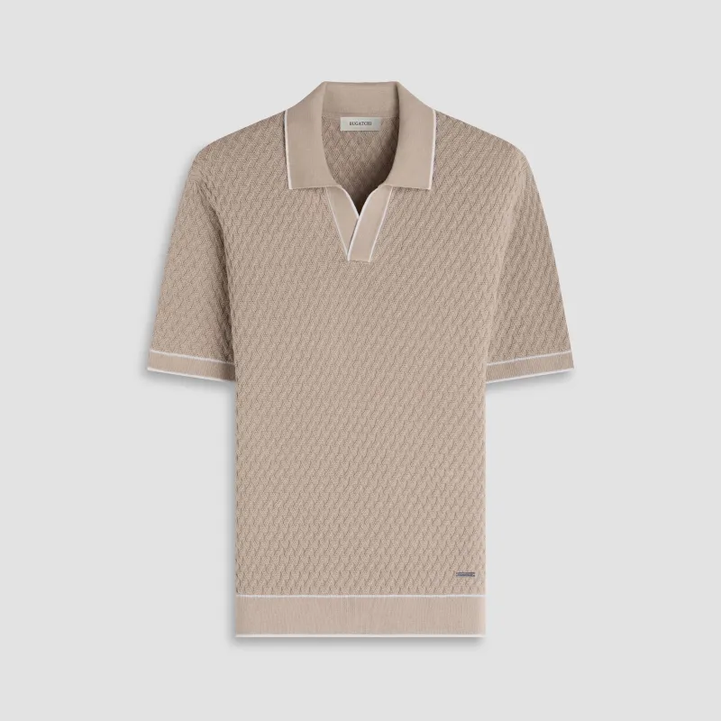 Diamond Cable Polo Sweater sold by Bugatchi