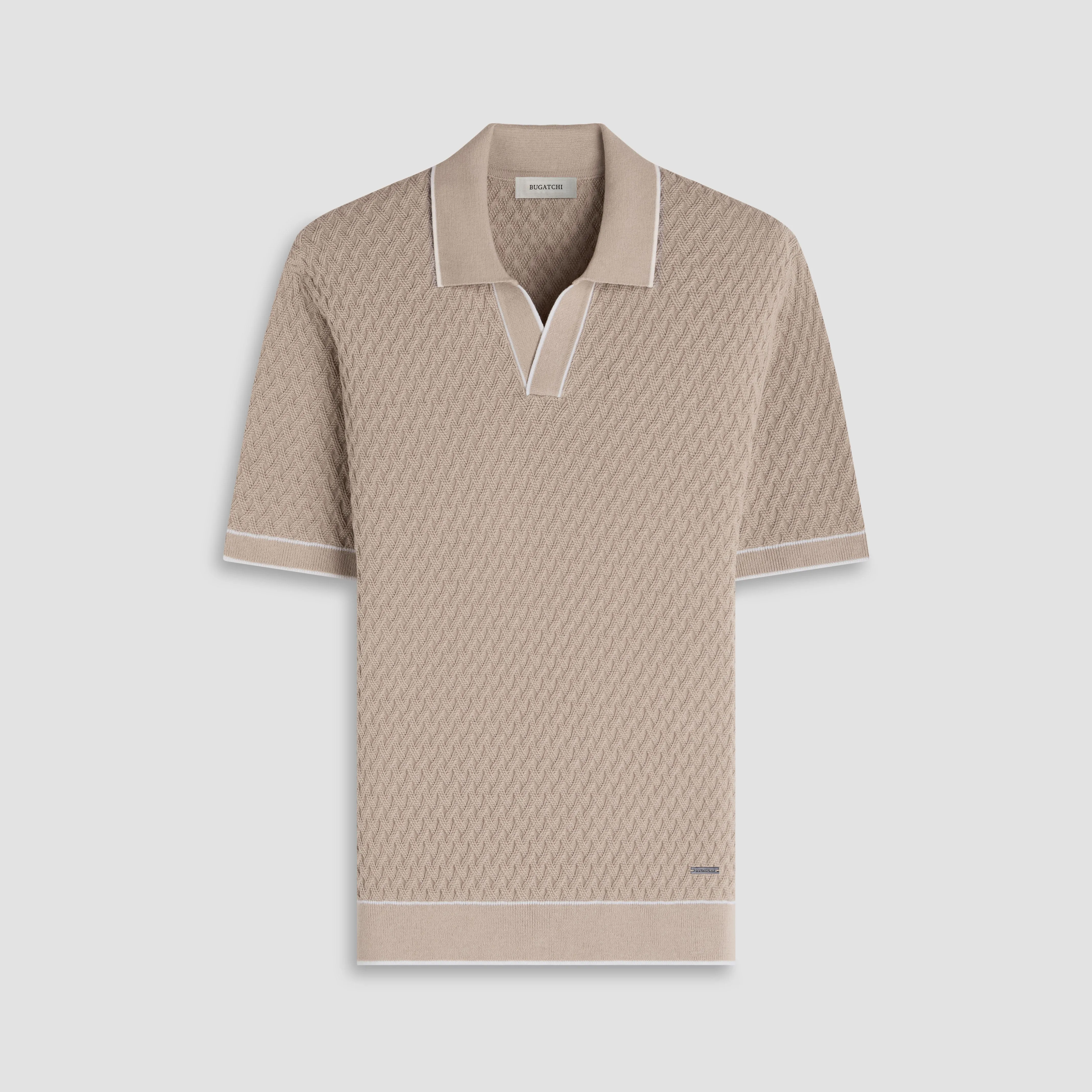 Diamond Cable Polo Sweater sold by Bugatchi
