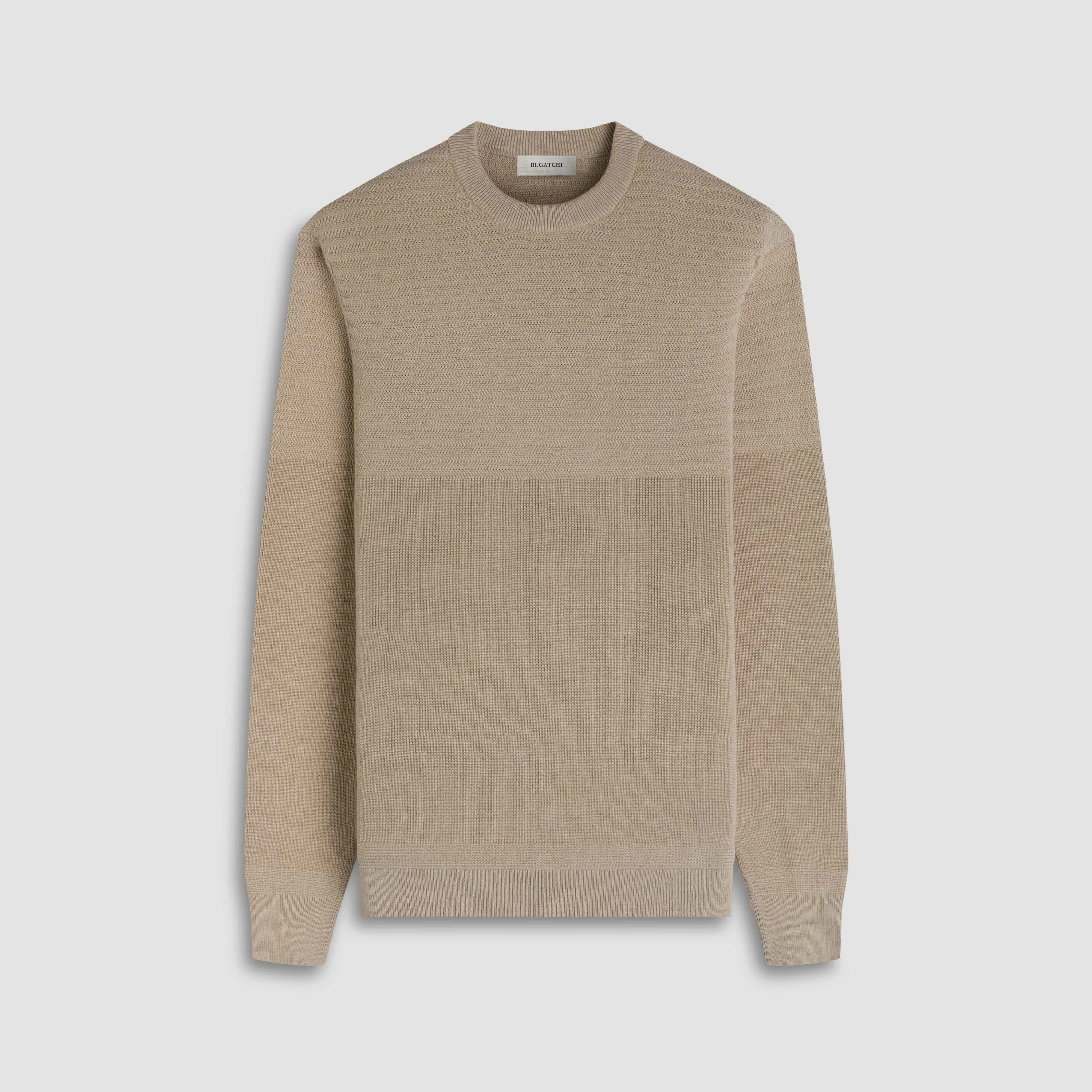 Mixed Media Crewneck Sweater sold by Bugatchi