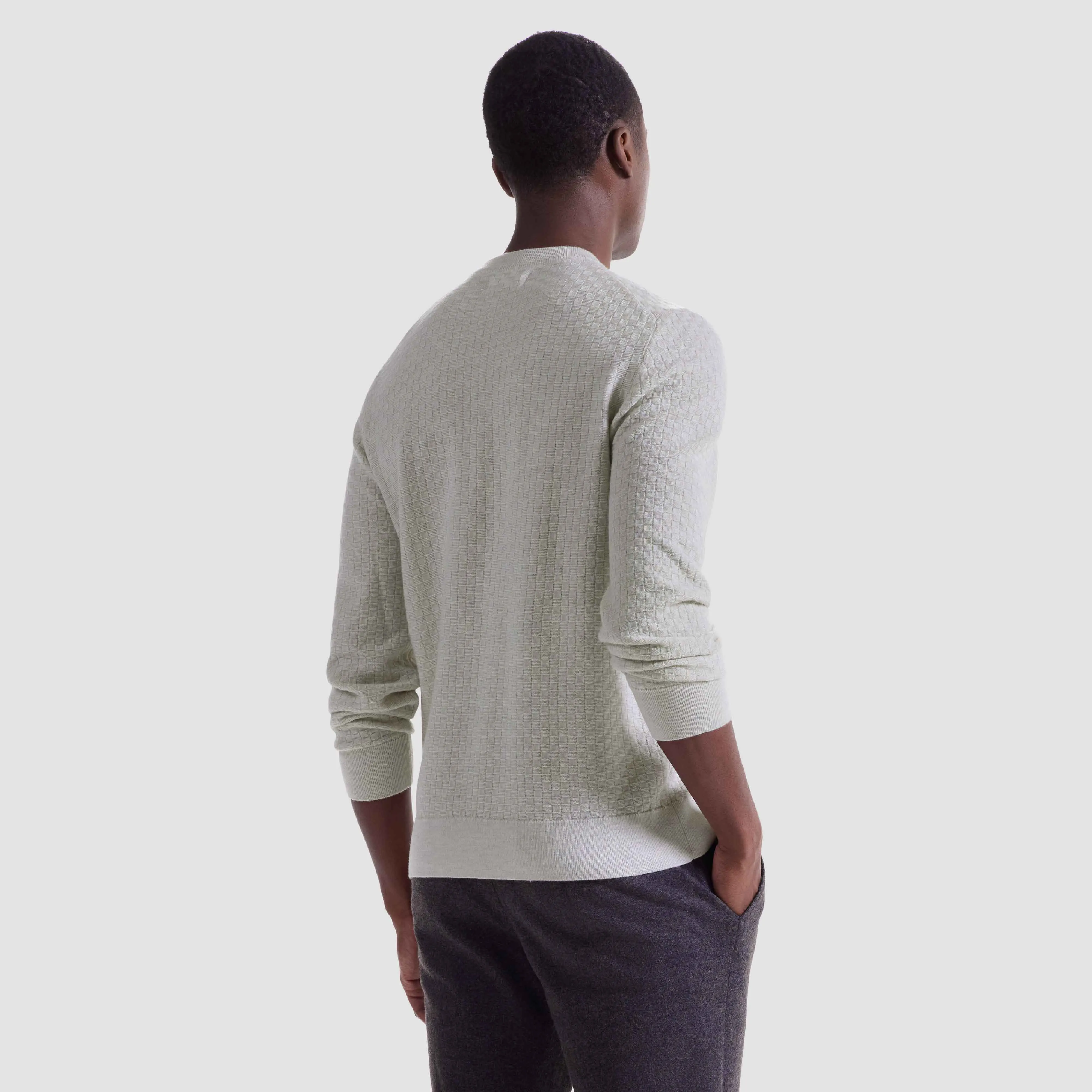 Basketweave Crewneck Sweater sold by Bugatchi product image thumbnail 4