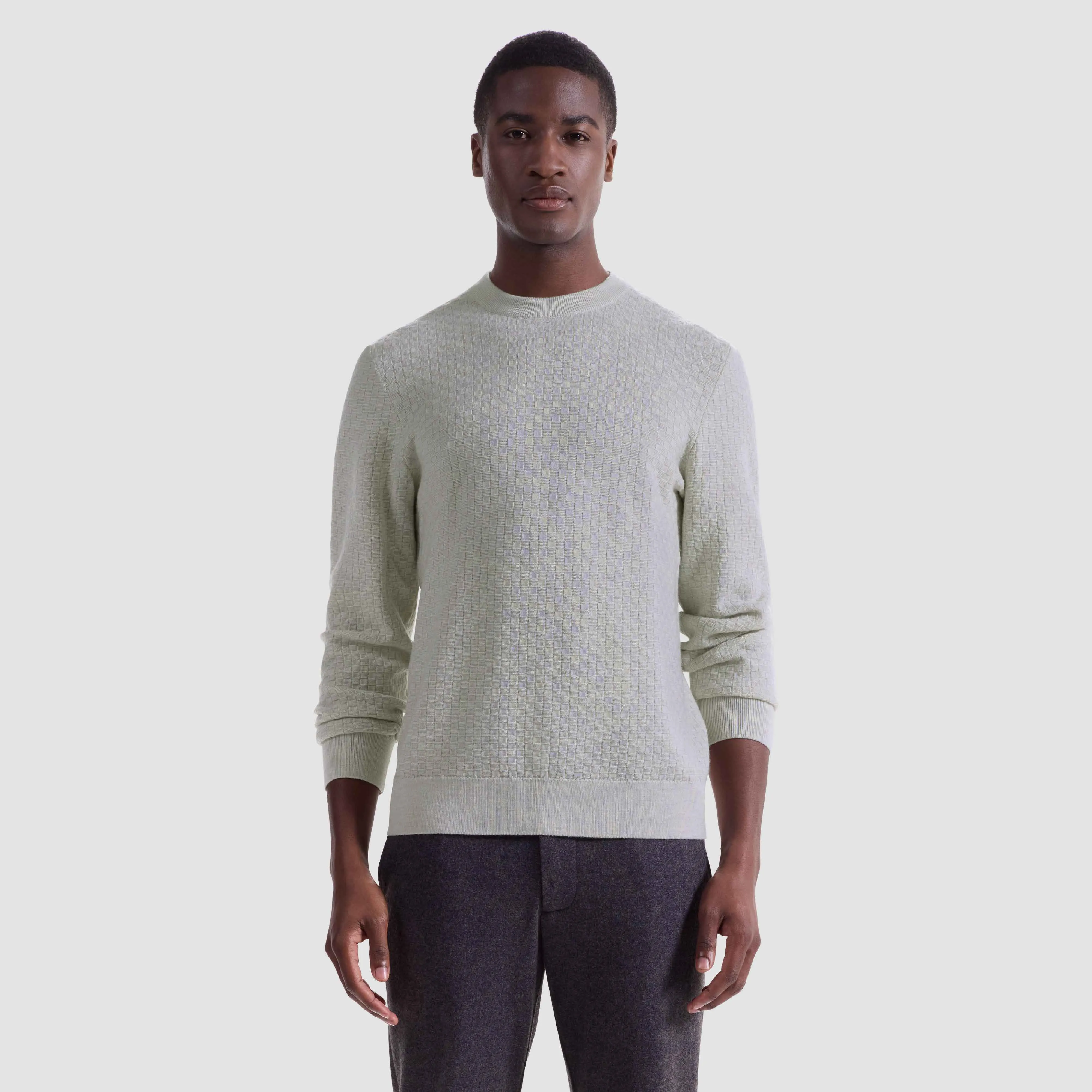 Basketweave Crewneck Sweater sold by Bugatchi product image thumbnail 2