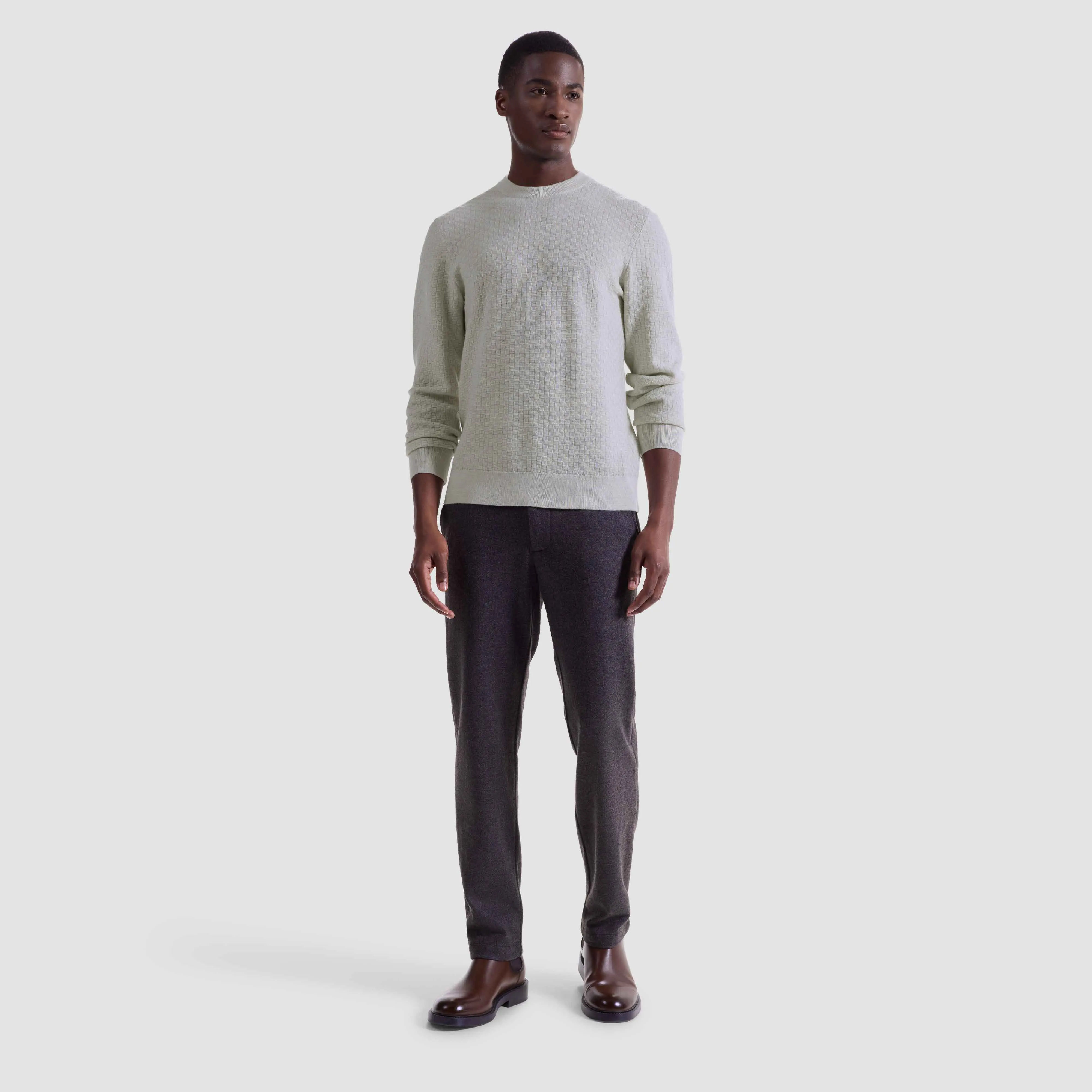 Basketweave Crewneck Sweater sold by Bugatchi product image thumbnail 5