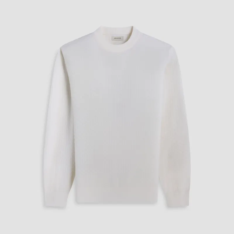 Basketweave Crewneck Sweater sold by Bugatchi