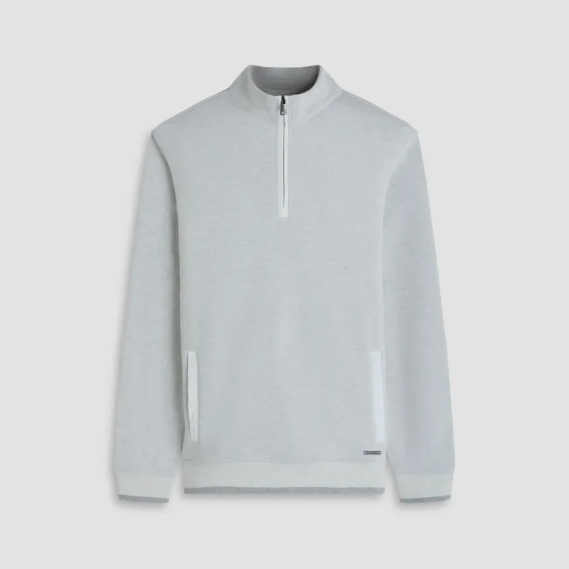 Heathered Pique Quarter Zip sold by Bugatchi