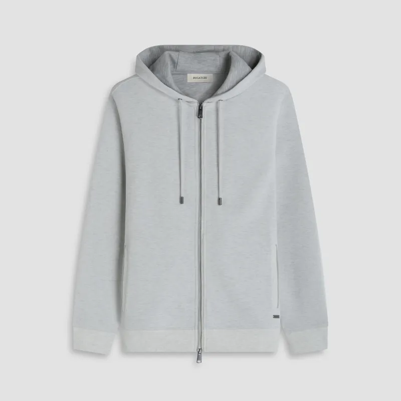Heathered Pique Full Zip Hoodie sold by Bugatchi