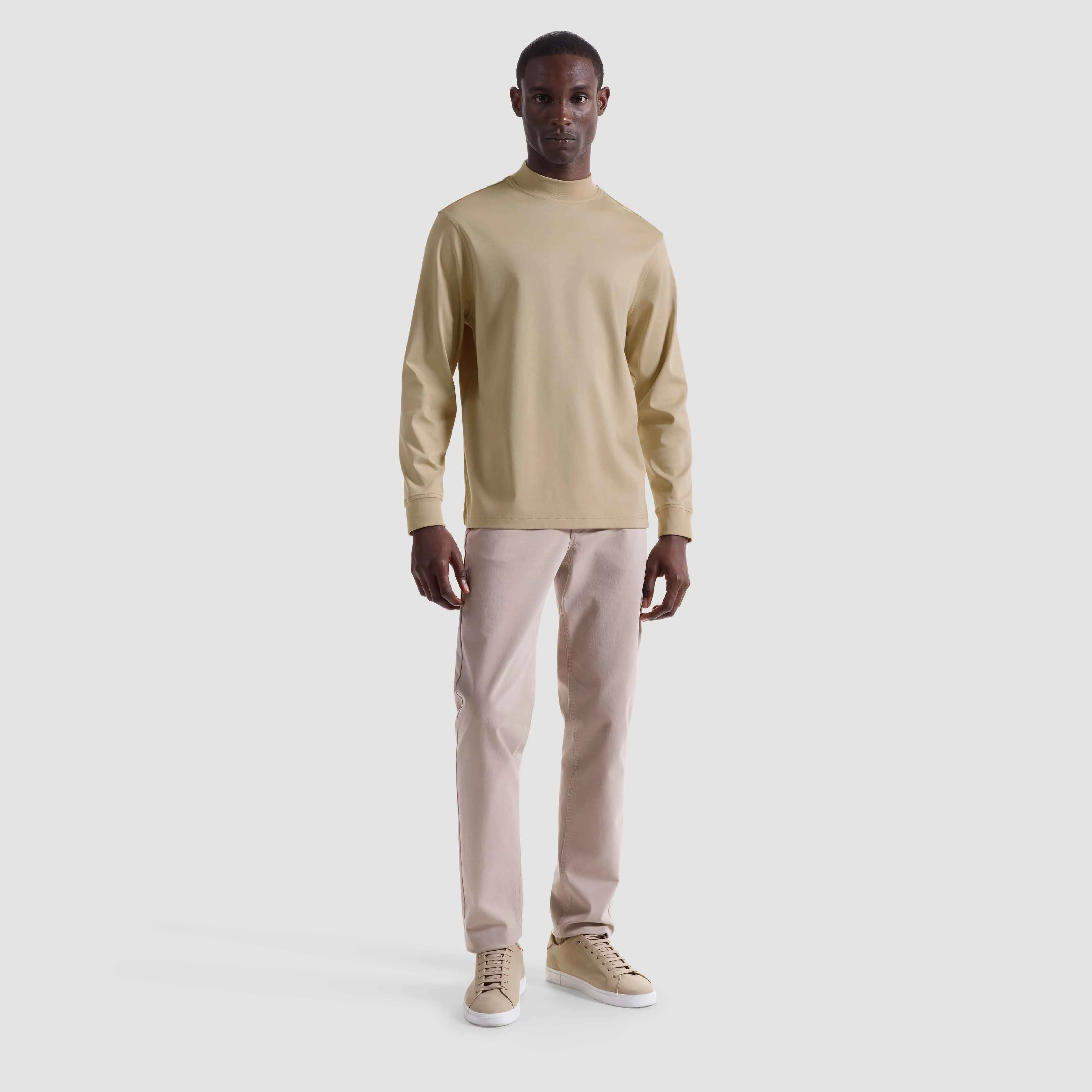 Solid Mock Neck Long Sleeve Tee sold by Bugatchi product image thumbnail 5