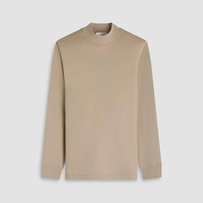 Solid Mock Neck Long Sleeve Tee sold by Bugatchi