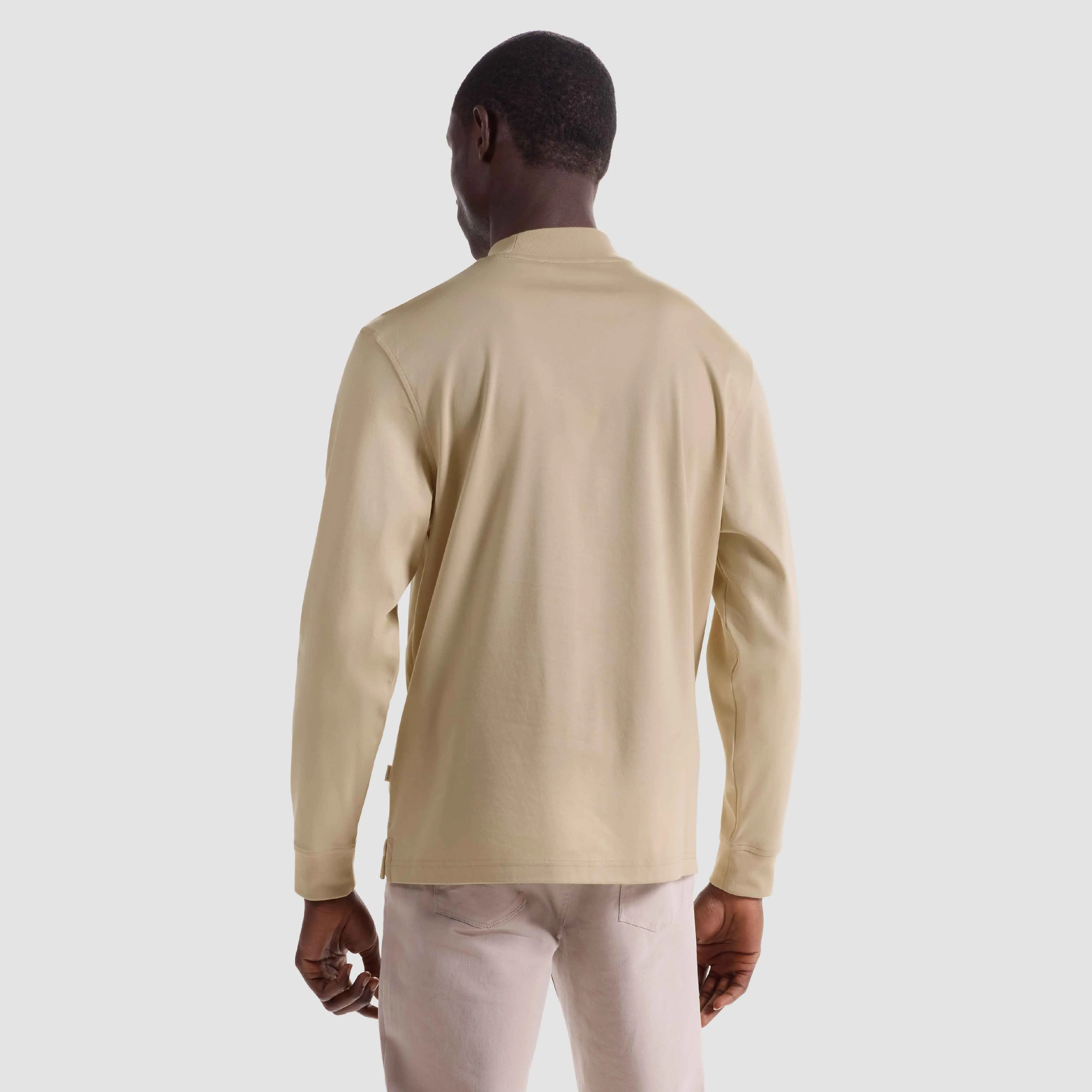 Solid Mock Neck Long Sleeve Tee sold by Bugatchi product image thumbnail 4