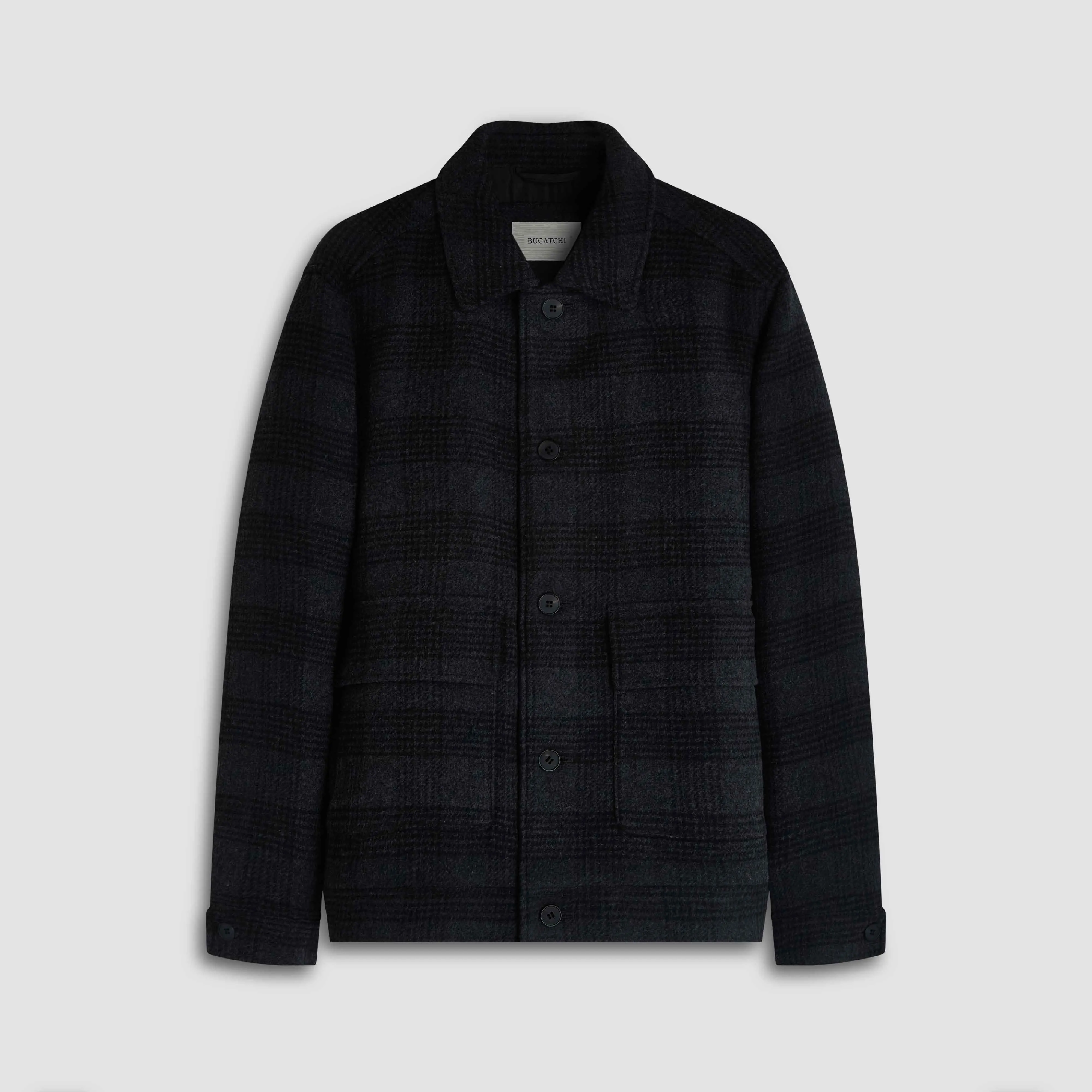 Glen Plaid Blouson Jacket sold by Bugatchi product image thumbnail 2