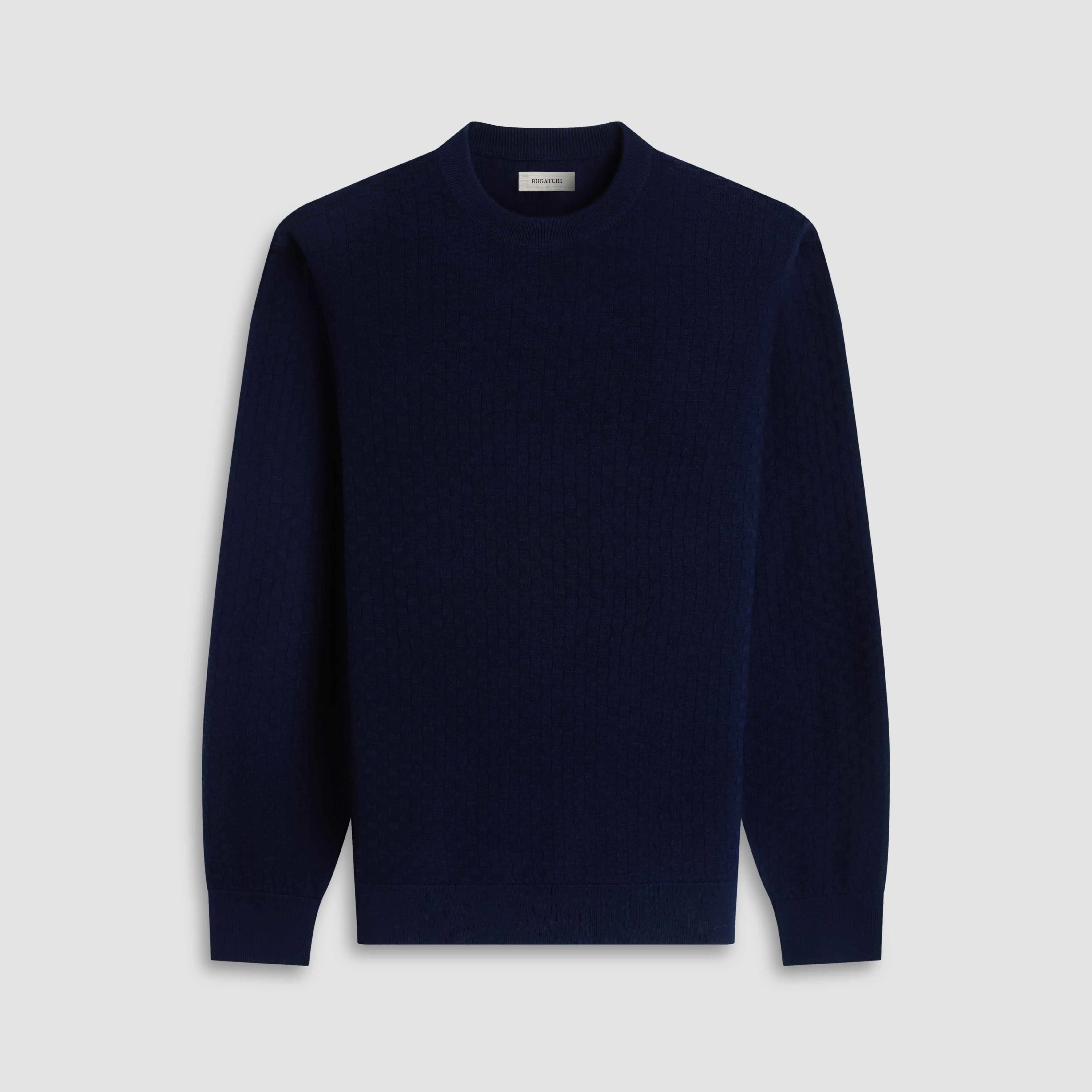 Basketweave Crewneck Sweater sold by Bugatchi