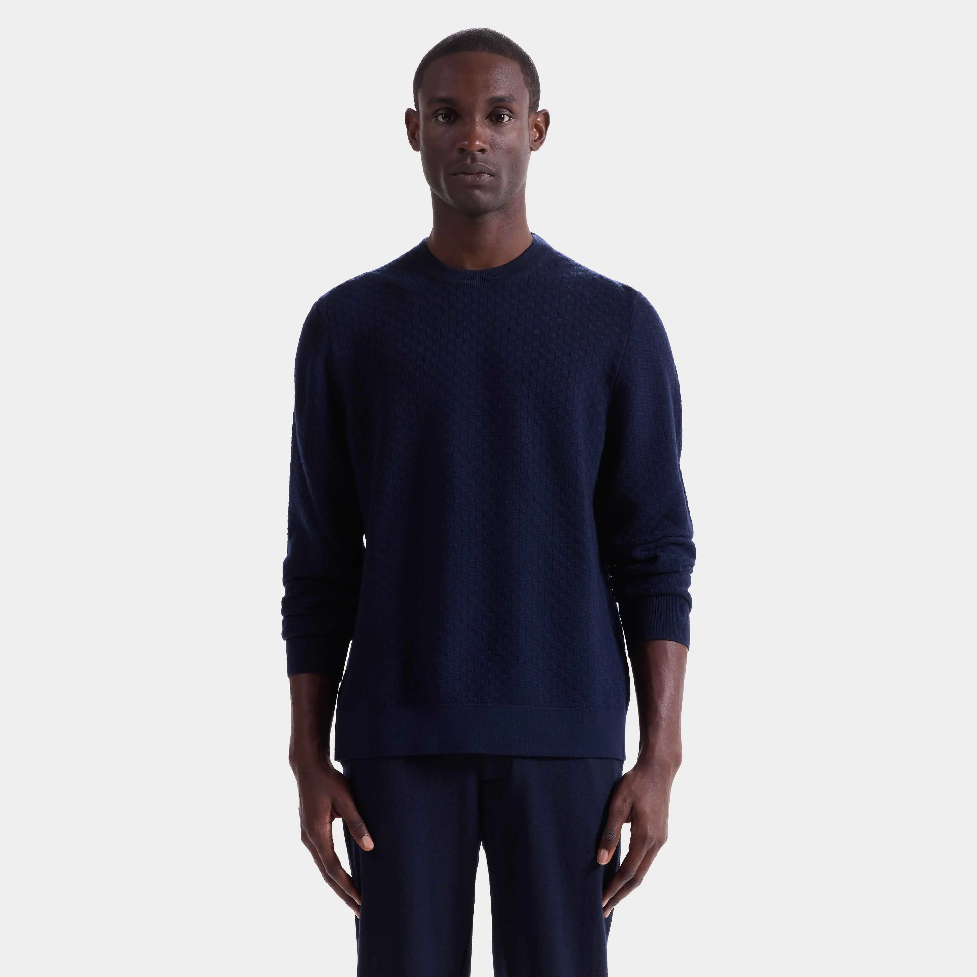 Basketweave Crewneck Sweater sold by Bugatchi product image thumbnail 2