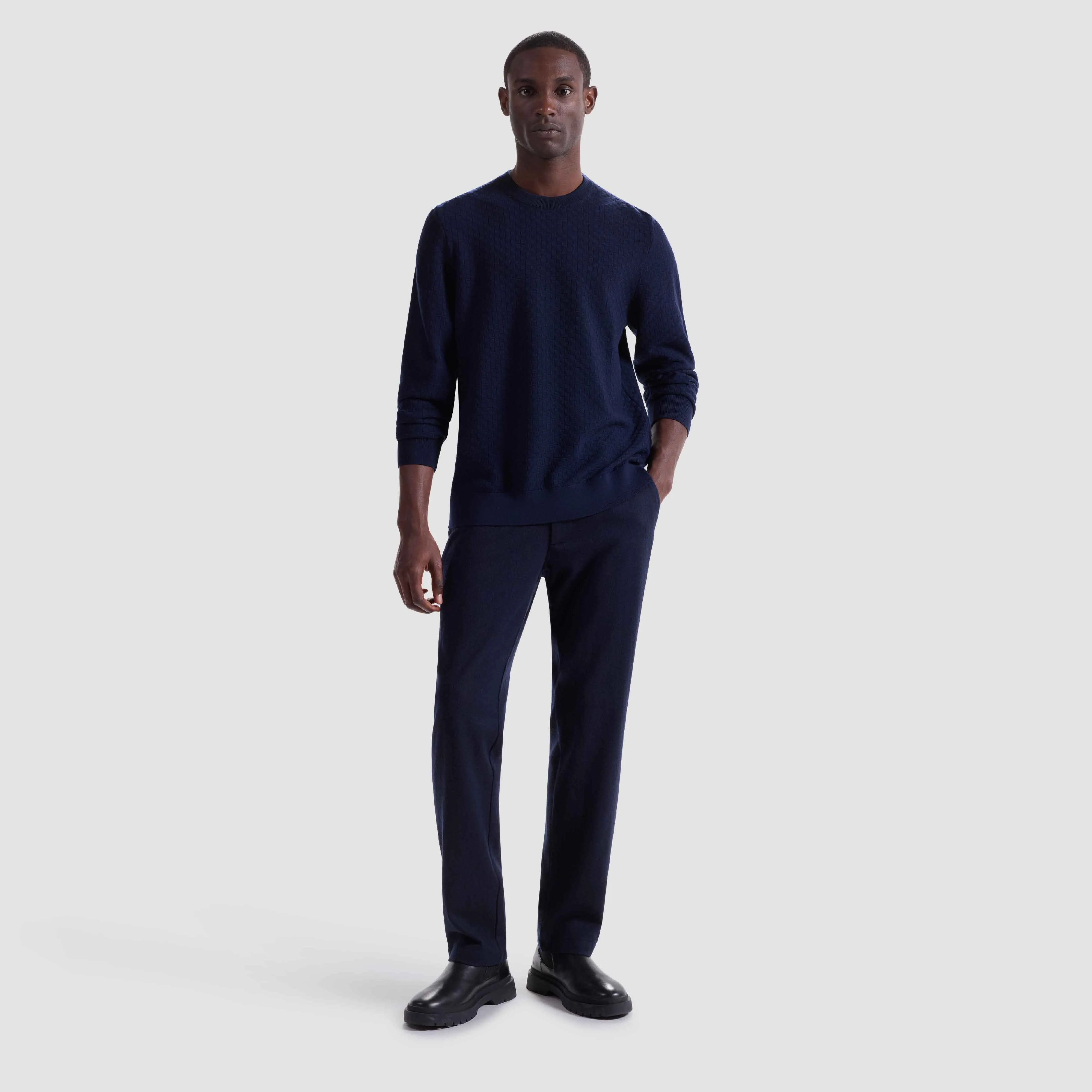 Basketweave Crewneck Sweater sold by Bugatchi product image thumbnail 5