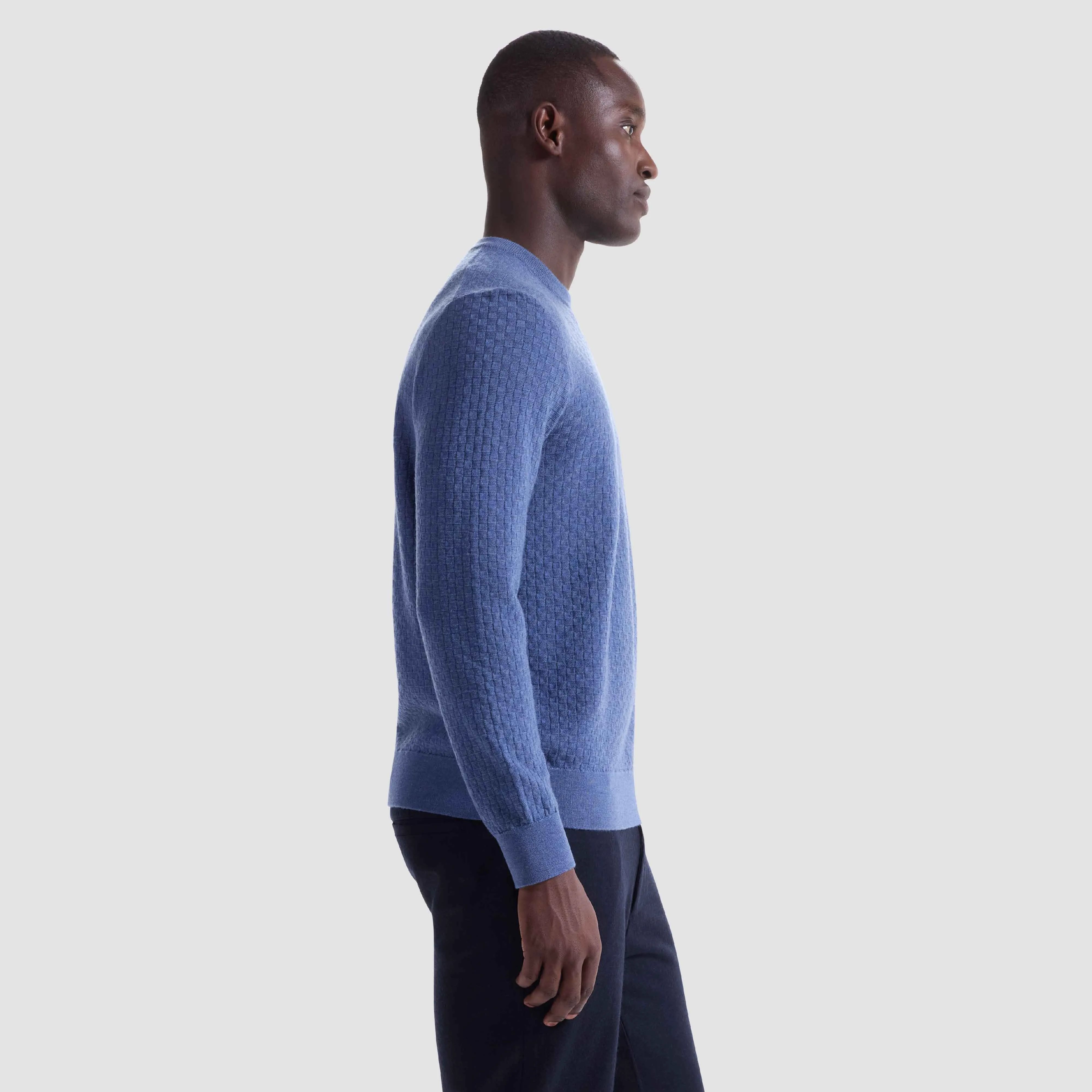 Basketweave Crewneck Sweater sold by Bugatchi product image thumbnail 3