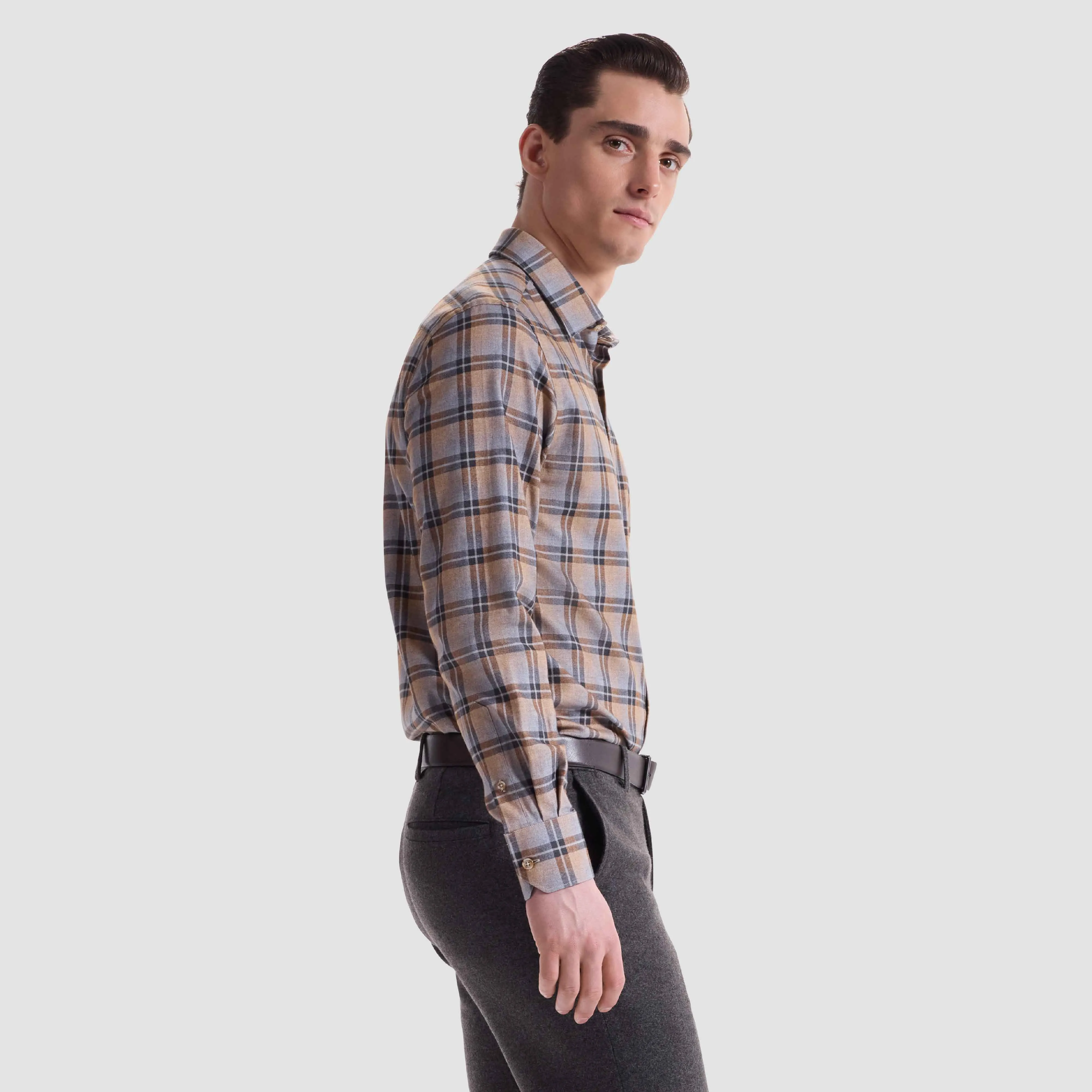 Julian Plaid Shirt sold by Bugatchi product image thumbnail 3