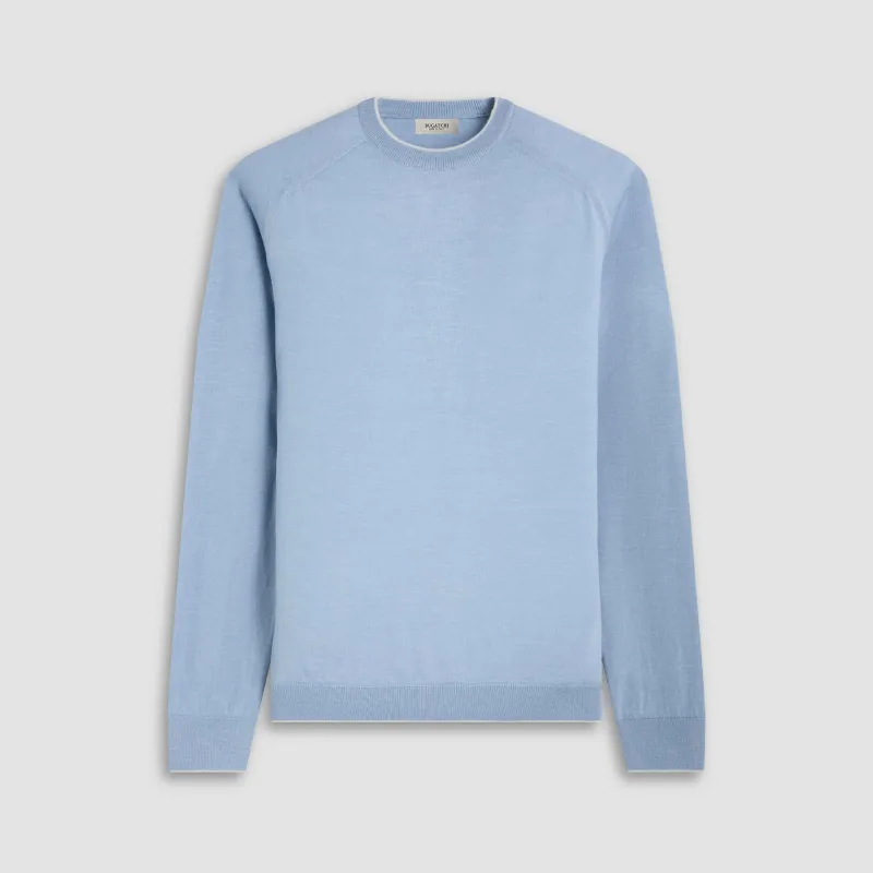 Melange Merino-Silk-Linen Crewneck Sweater sold by Bugatchi